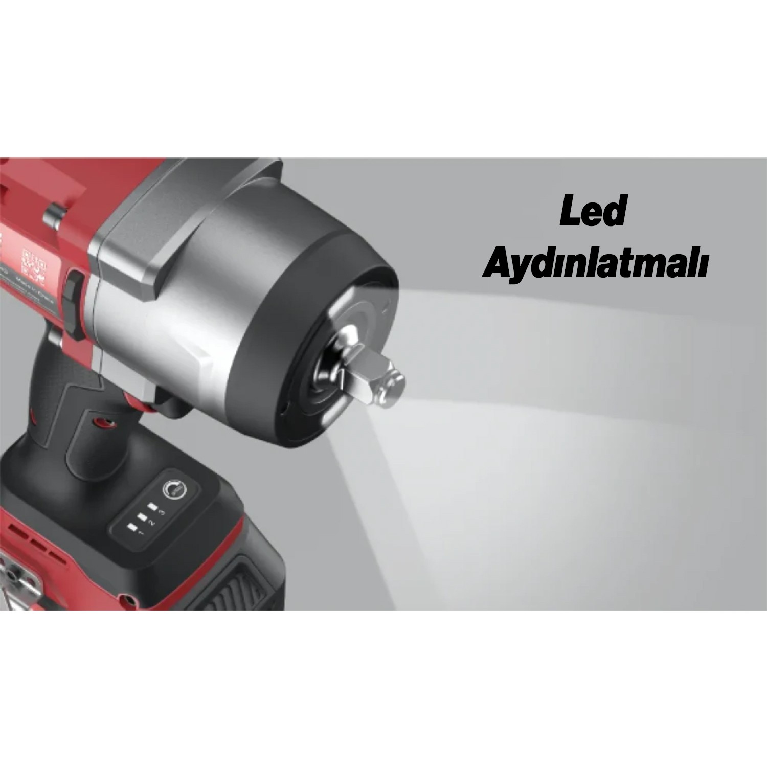 Şarjlı Çift Akülü Darbeli Somun Sıkma 1/2 Sökme Tabanca 1180 Nm Tork Teker Bijon 2300 BPM 18 Volt