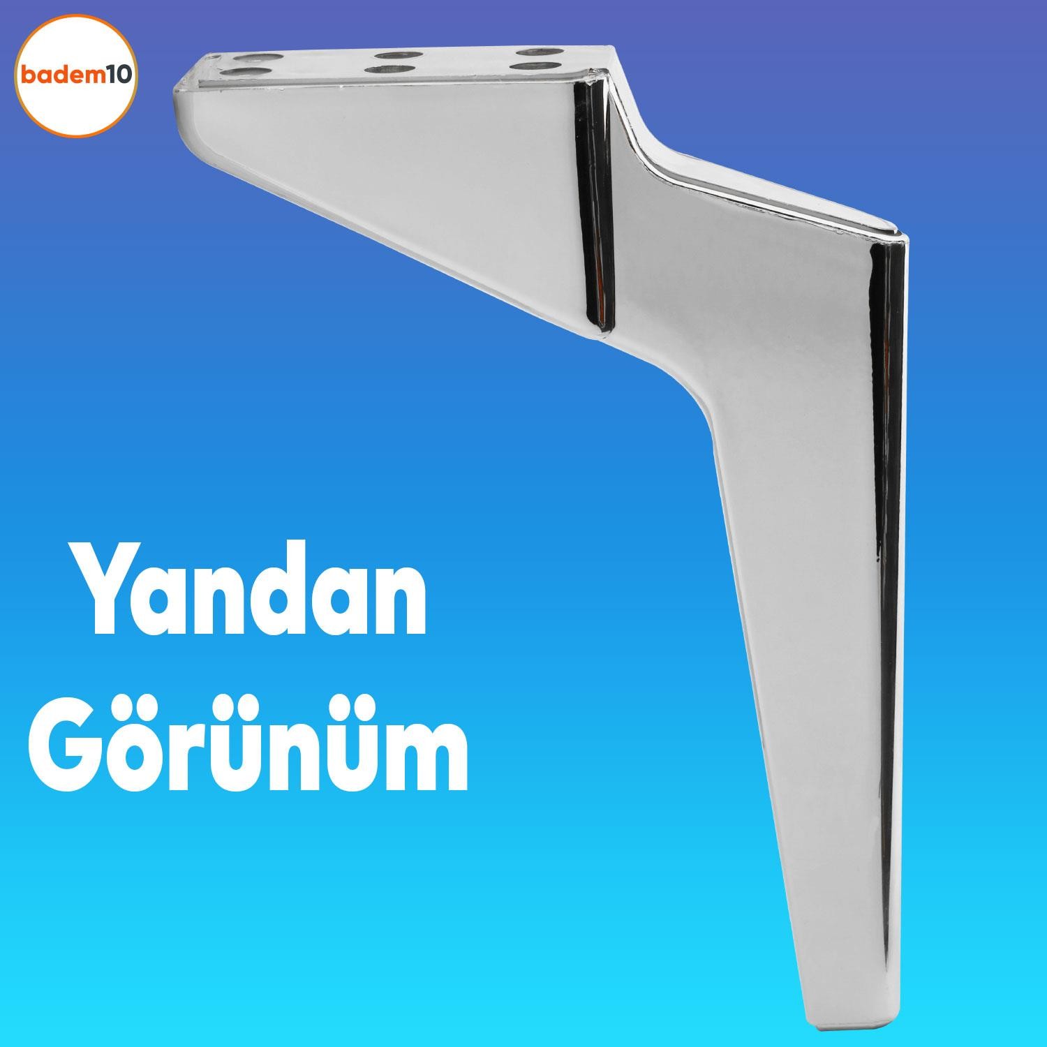 Logan Lüks Mobilya Kanepe Tv Ünitesi Koltuk Ayağı 23 Cm Krom Konsol Ayakları