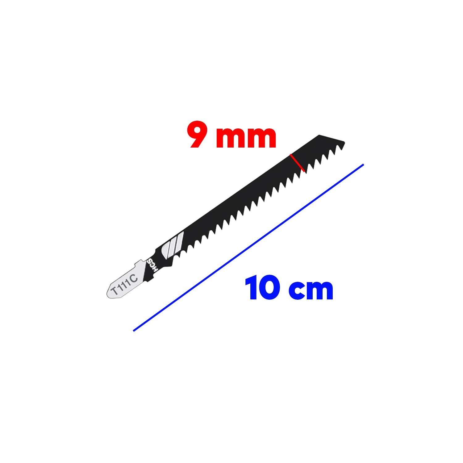 Plastik Ahşap MDF Kesim Dekupaj Testere Bıçağı Yedek 10 cm Metal Bıçak T111C Kakmacı 5 Adet Set