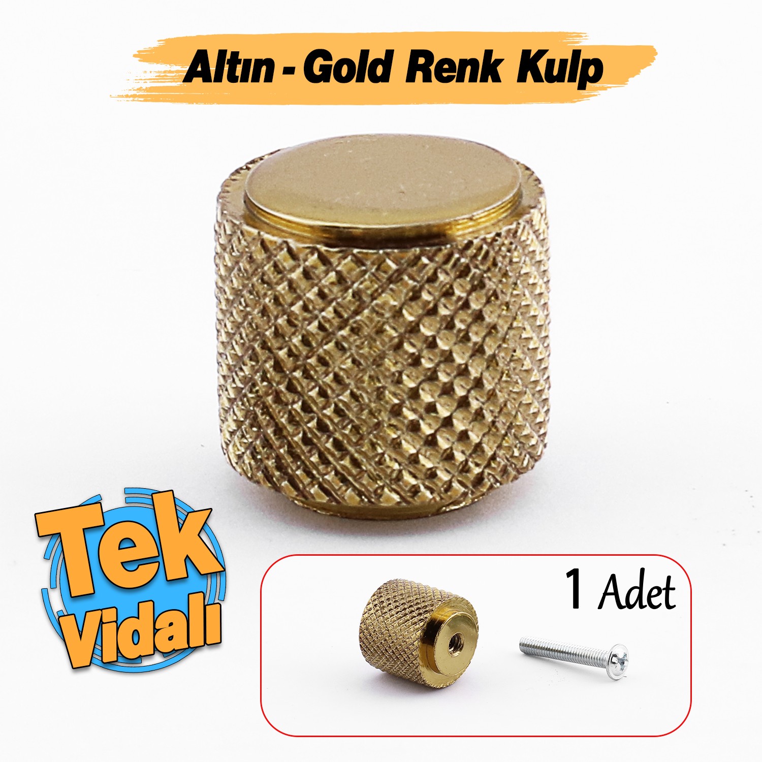 Tek Vidalı Çizgili Lüks Gold Düğme Metal Kulp Çekmece Mobilya Mutfak Dolabı Dolap Kulbu Kulpları