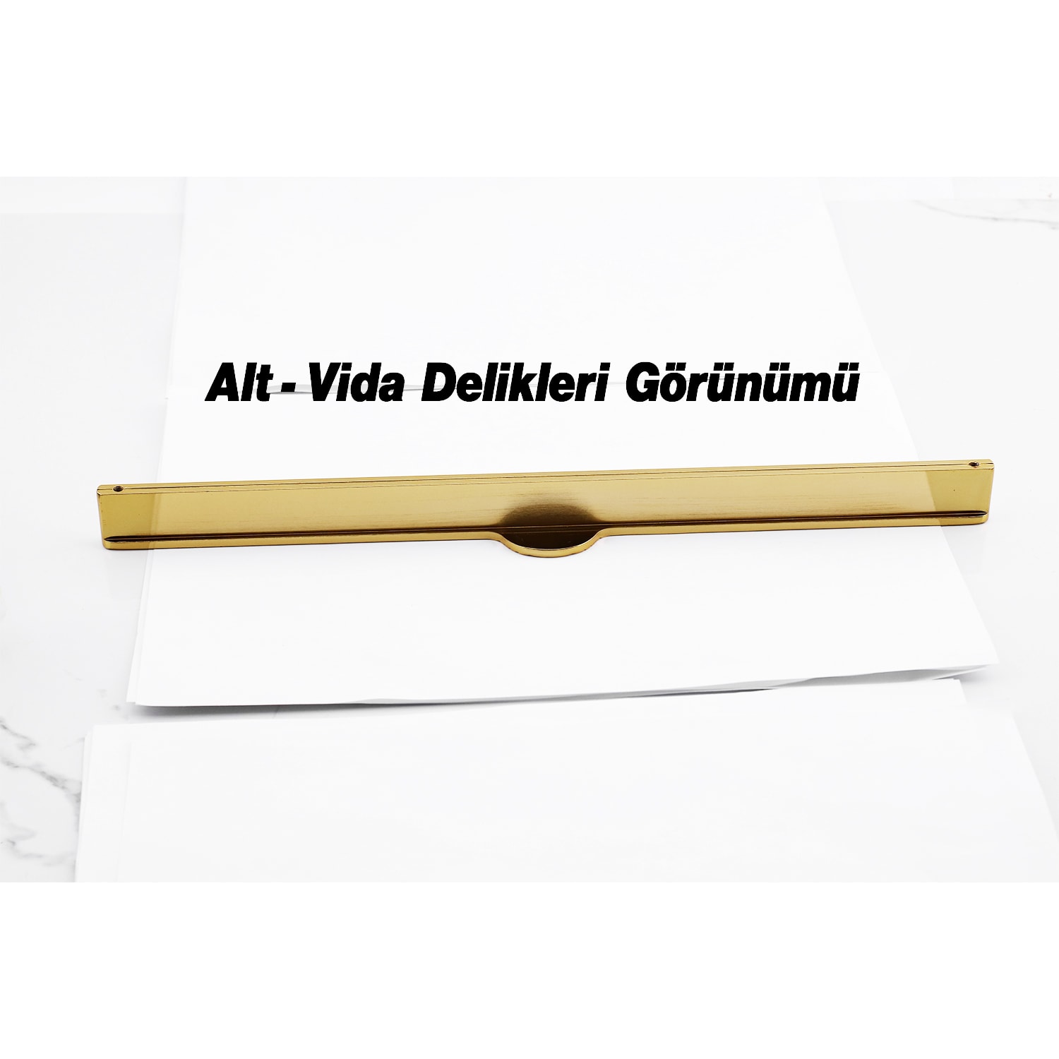 Saral Çizgili Mat Altın Metal Kulp 512 mm 51.2 cm Mobilya Çekmece Mutfak Dolabı Dolap Kapak Kulplar