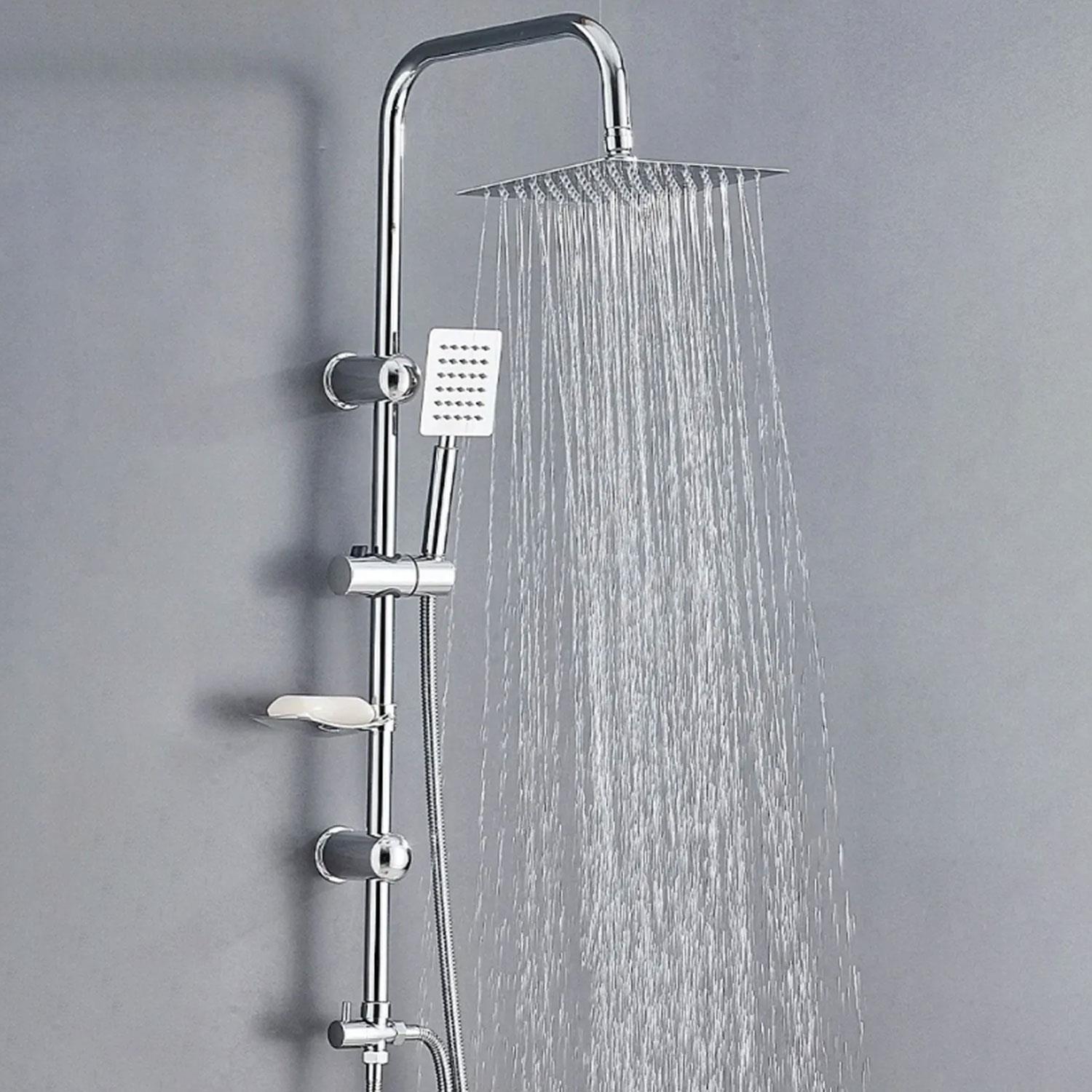 Kare Robot Tepe Duş Seti Takımı Yağmurlama Kare Banyo Duş Başlığı Sistemi Başlık Sabunluklu Duşu