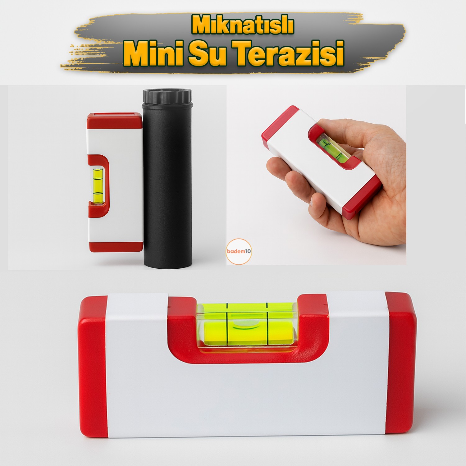 120 mm 12 cm Mıknatıslı Mini Su Terazisi Küçük Hassas El Tipi İnşaat Montaj Terazisi