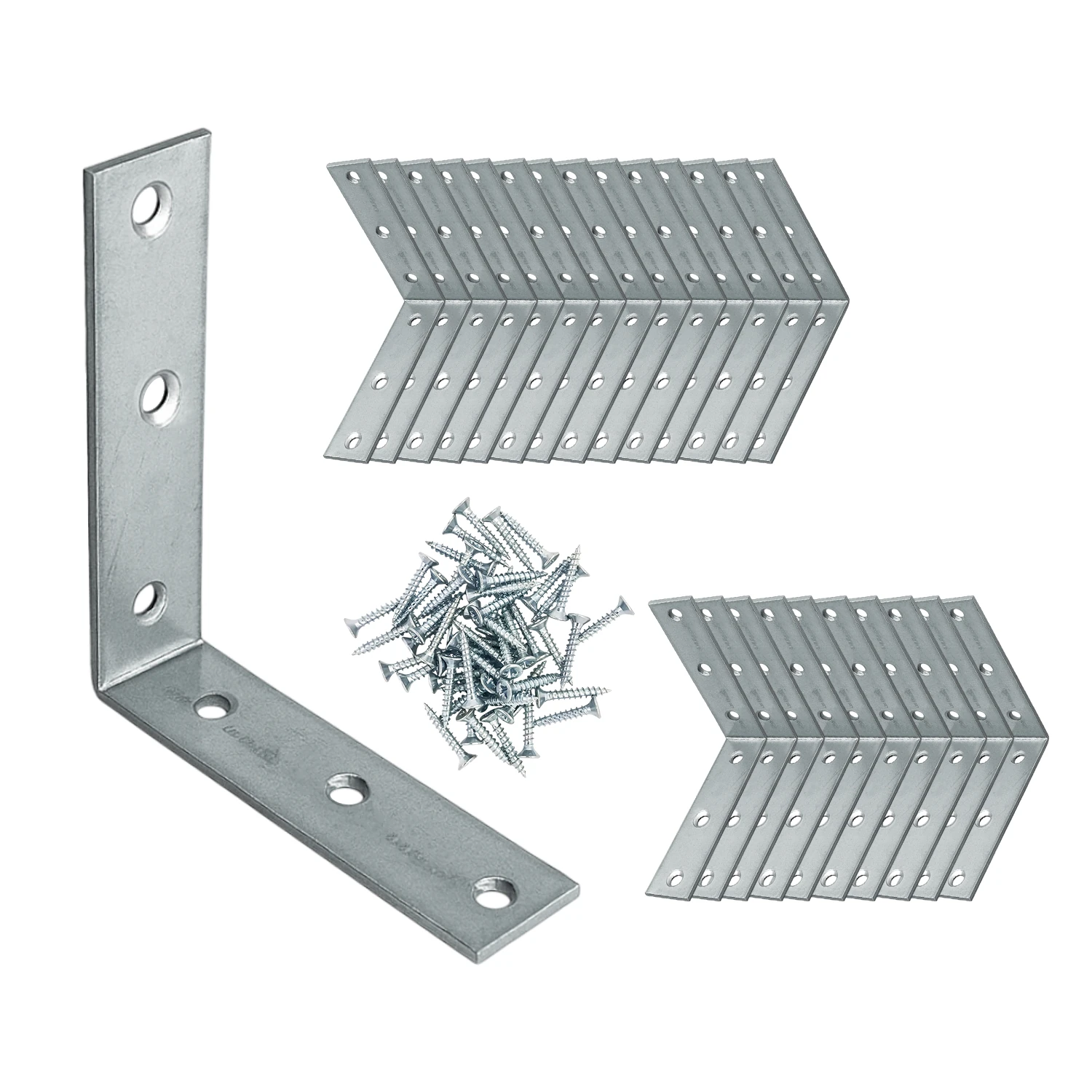 Mobilya Dolap Duvar Sabitleme 50 ADET Metal Köşebent 60x60x15 mm Bağlantı Aparatı L Demiri Gönye