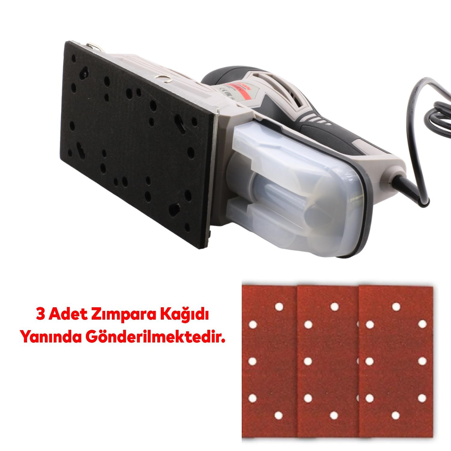 Titreşimli Zımpara Makinası 220 Volt Kablolu 350W Crown CT13588V Ahşap Duvar Yüzey Zımparalama