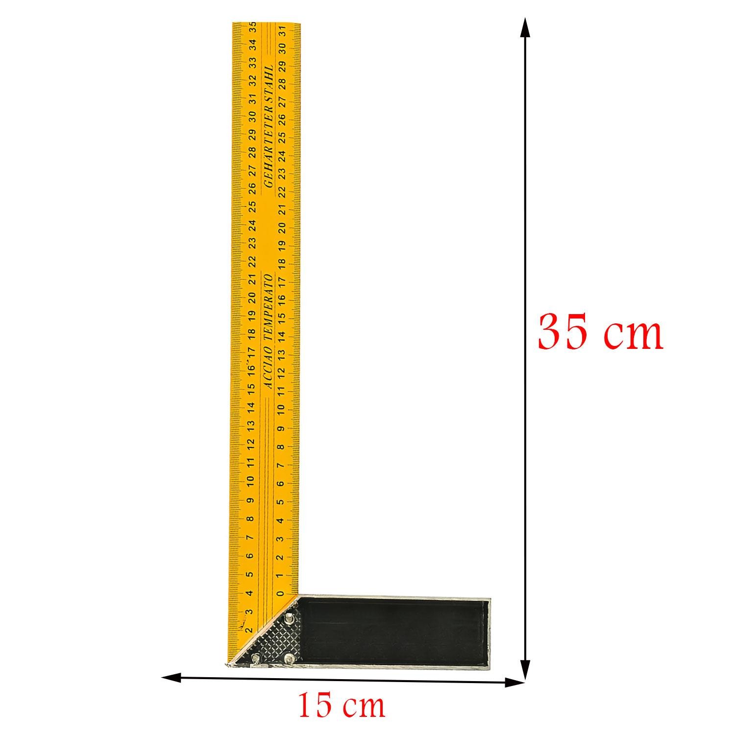 Alüminyum L Gönye Sarı Gönye Cetvel Kaynak Kaynakçı Marangoz Gönyesi 350 mm