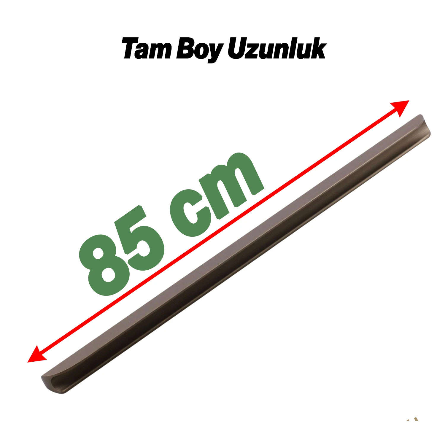 Fırat Bronz Metal Gardırop Kulpu 768 mm Mutfak Vestiyer Banyo Mobilya Çekmece Dolap Kulpları Kulbu