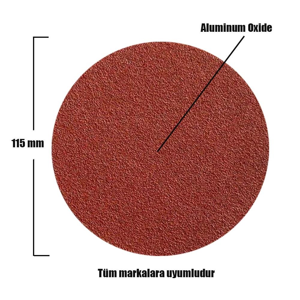 5 Adet Cırt Zımpara 115 mm Spiral Avuç Taşlama