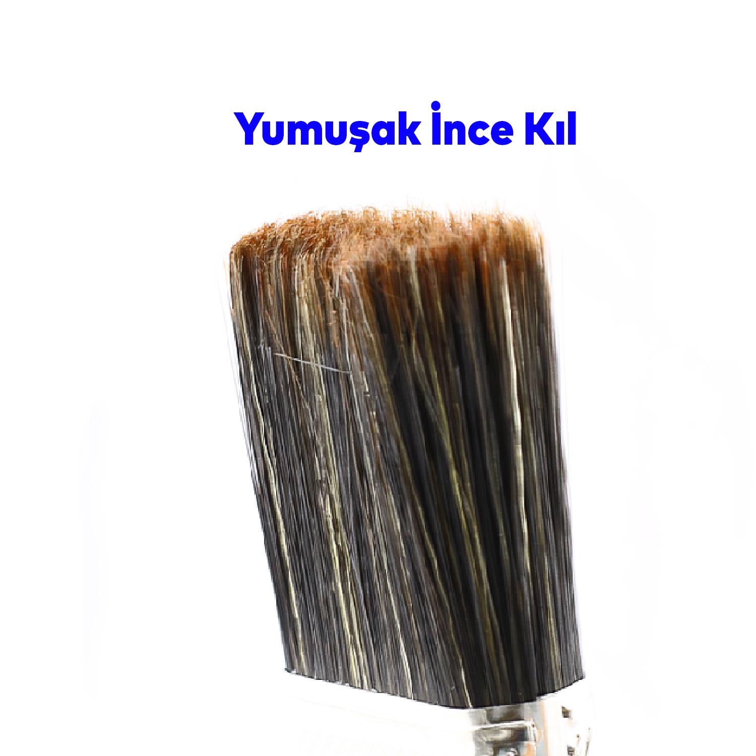 Plastik Saplı Yağlı Boya Fırça No: 2 Resim Ressam Fırçası Hobi Sanat Duvar Metal Ahşap Boyama