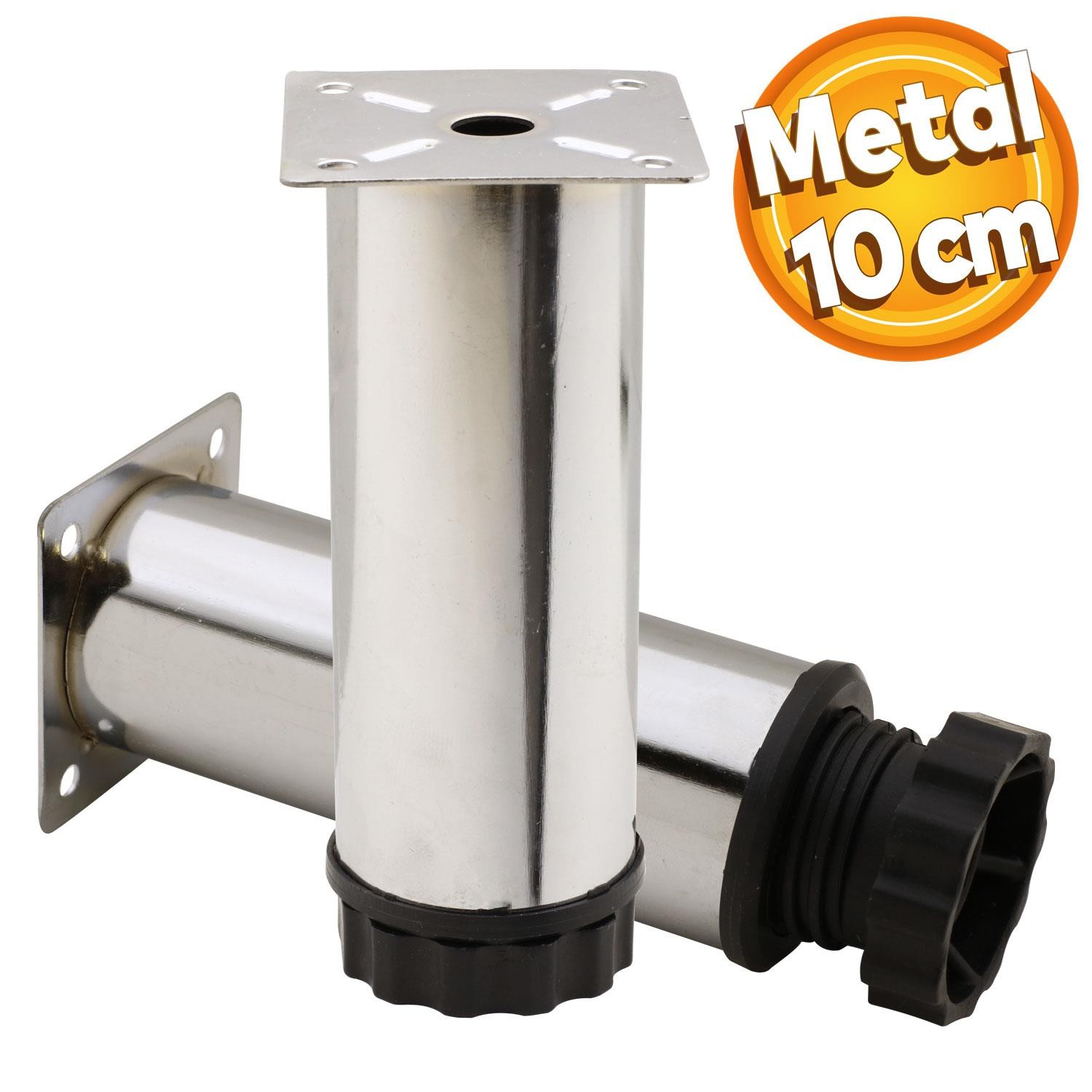 Dolap Ayarlanabilir Mobilya Kanepe Baza Koltuk Metal Destek Yükseltici Ayağı Ayakları Krom 10 Cm