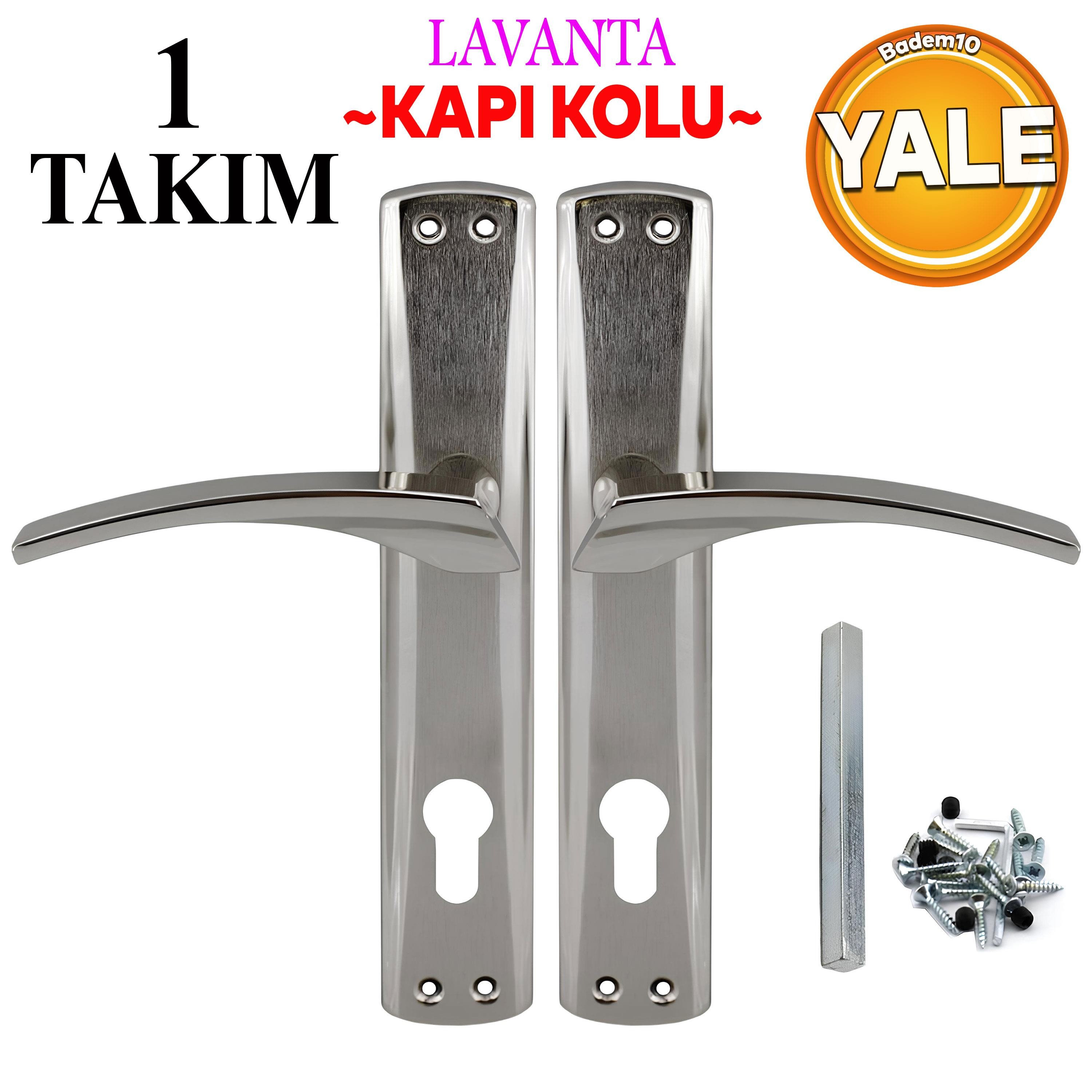 Lavanta Yale Kapı Kolu Nikel İnox Dış Kapı Kolu Aynalı Sağa Sola Uygun Ön Arka Dış Kapısı 1 Takım