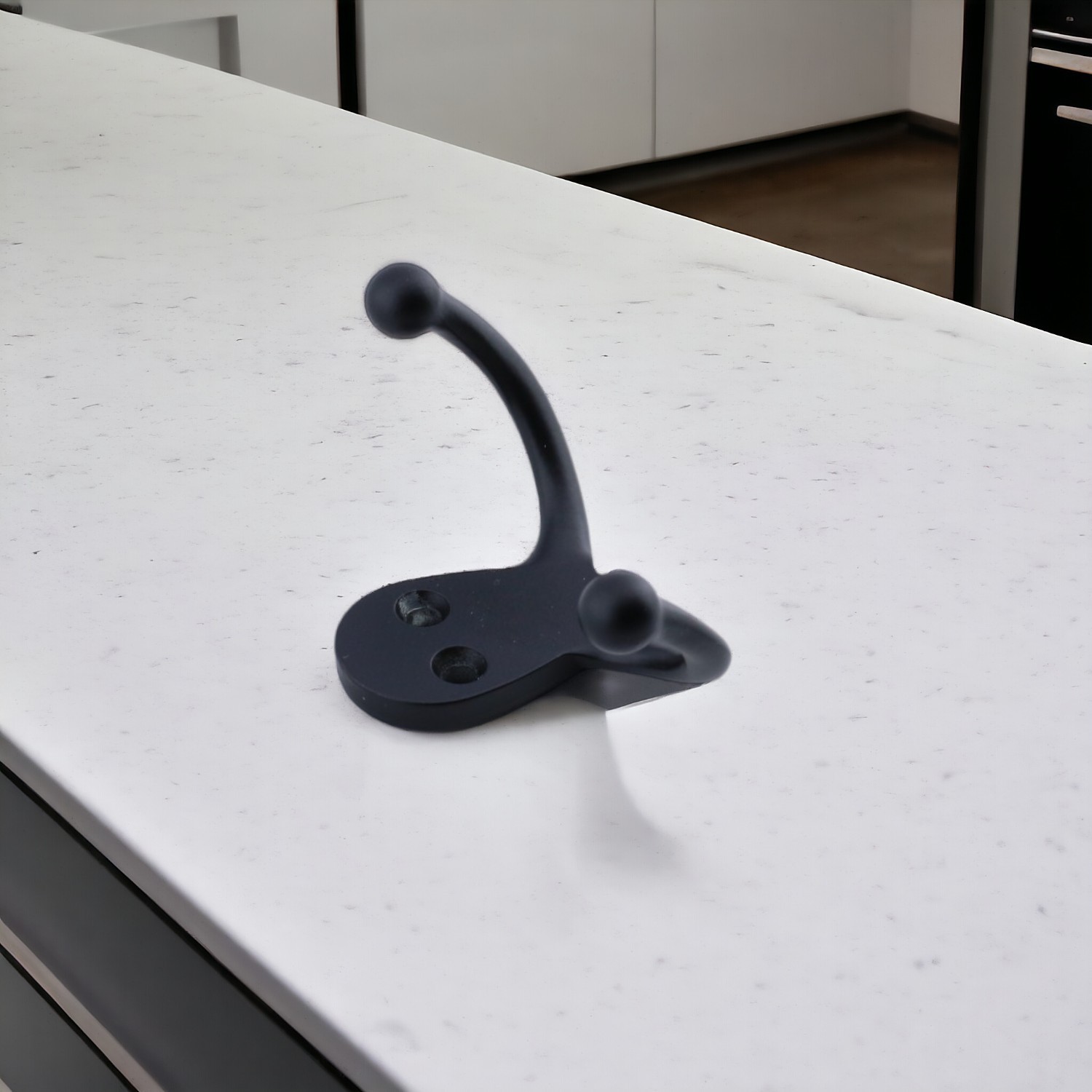 Kanca 5 Adet Askı Siyah Dolap Askılık Askılığı Duvar Vestiyer Banyo Mutfak Elbise Kıyafet Askısı