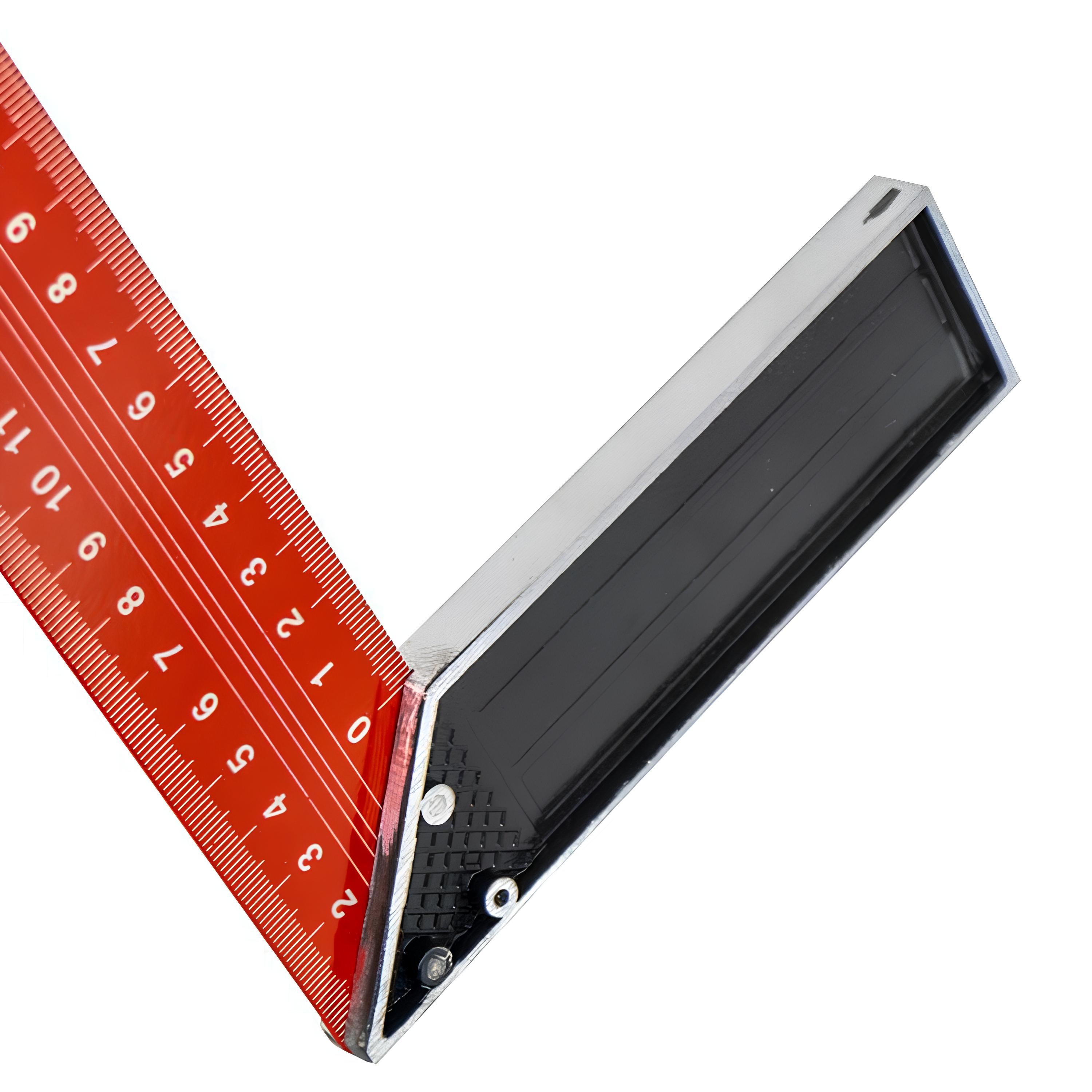 350 mm 35 cm Alüminyum Marangoz Gönye Metal Gövde Açılı Ölçüm Cetveli Ahşap İnşaat Hassas Gönye