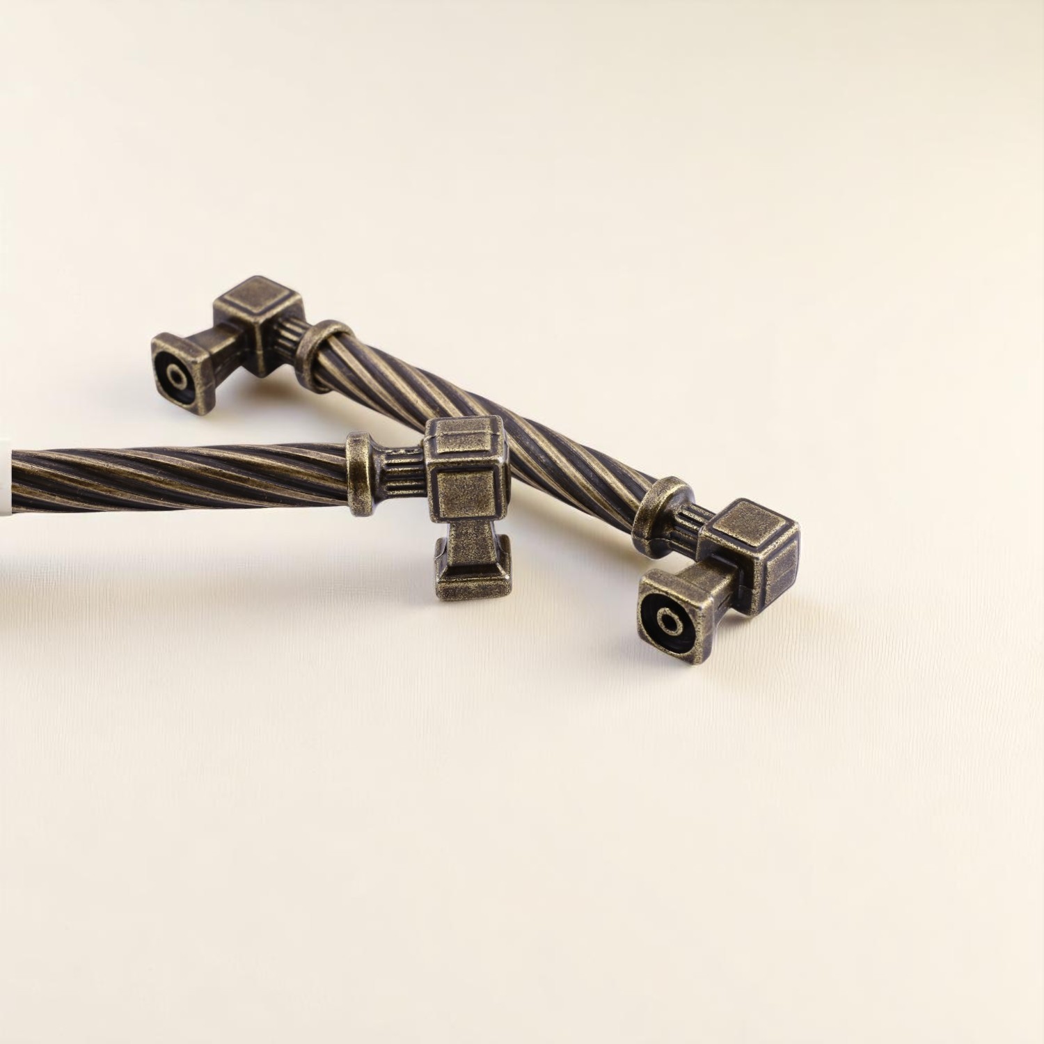 Burma Antik Sarı Eskitme Metal Kulp 192 mm Mobilya Çekmece Mutfak Dolabı Dolap Modern Kapak Kulpları