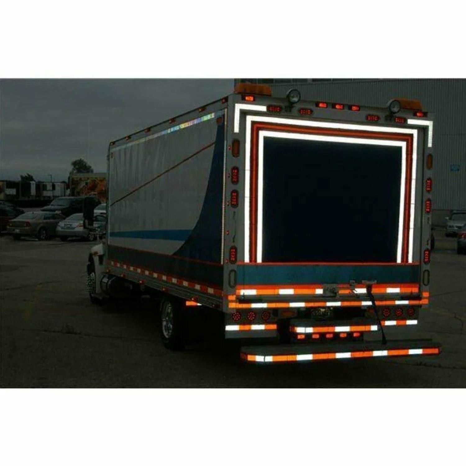 Reflektörlü Reflektif Fosforlu Şerit Bant Beyaz 4 cm 5 Metre Reflekte Bisiklet İkaz Bandı