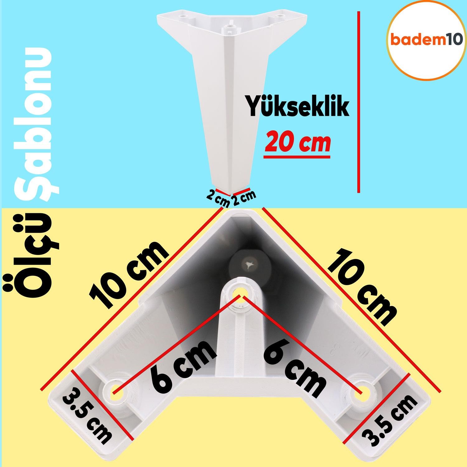 Sedir Lüks Mobilya Kanepe Tv Ünitesi Koltuk Ayağı 20 Cm Beyaz Konsol Ayakları