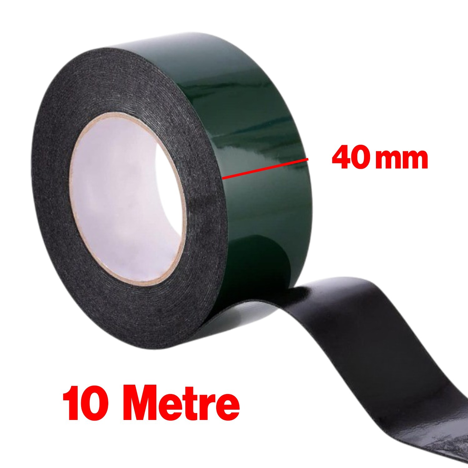 Çift Taraflı Köpük Sünger Bant Eva Montaj Bandı Siyah 40 mm x 10 Metre Etil Vinil Asetat 1 Adet