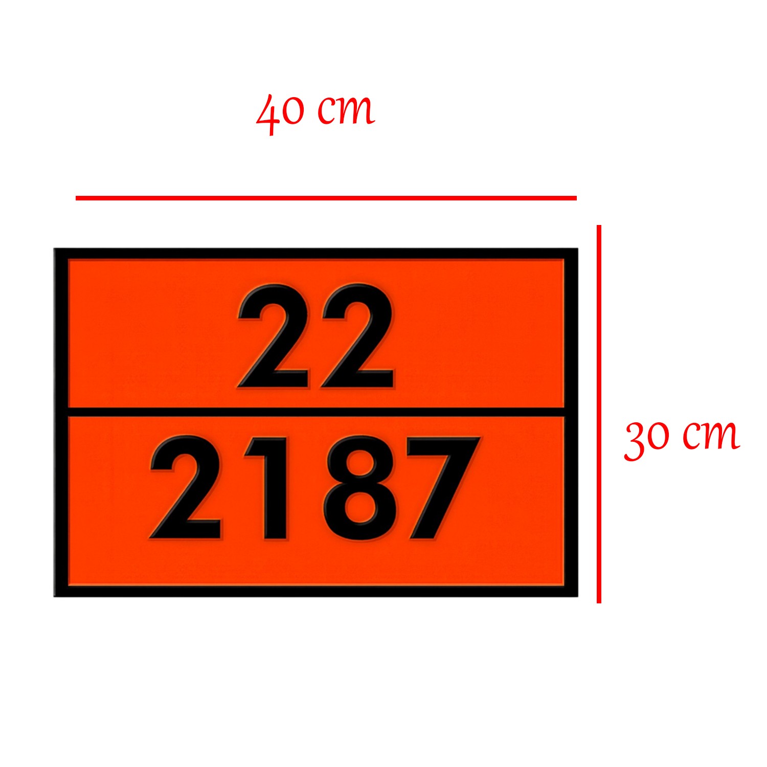 Metal 40x30 cm Levha (1 Çift) 22-2187 Tehlikeli Madde Uyarısı Karbondioksit Gaz Taşıma Depolama 