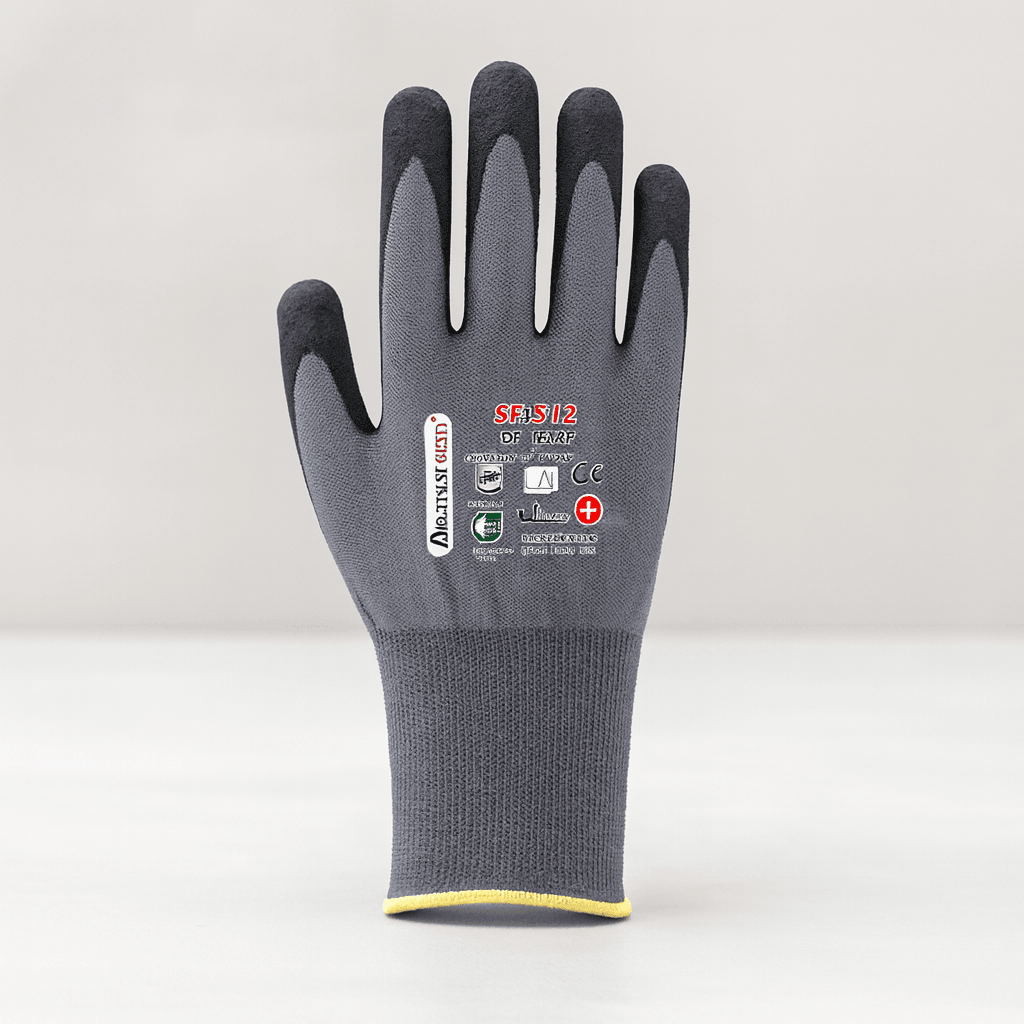 Kaymaz 5 ÇİFT 10 XL Ultra Grip Nitril Kaplı Eldiven Beden Güvenlik Koruyucu Sanayi Tipi İş Eldiveni