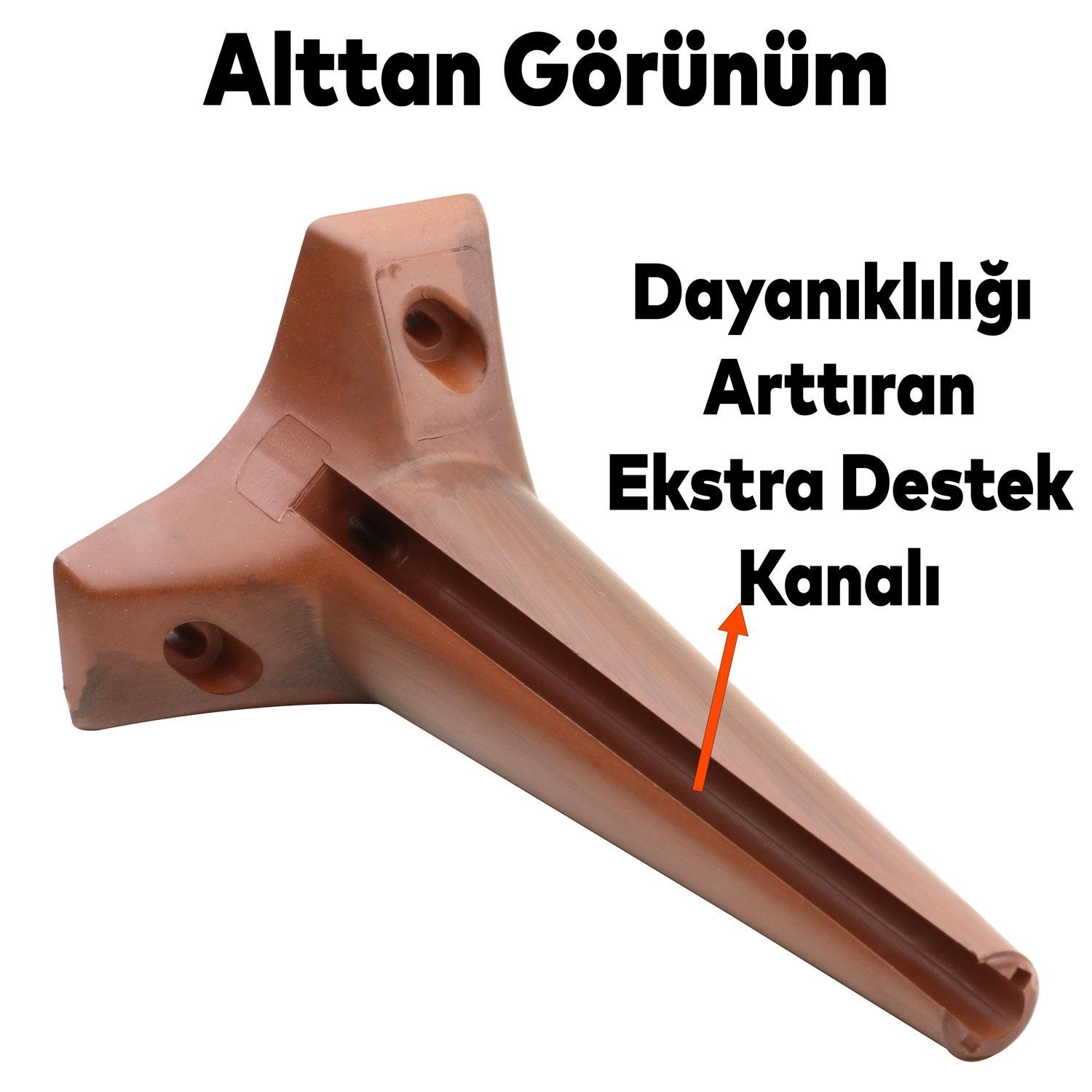 Aspen Lüks Mobilya Kanepe Koltuk Tv Ünitesi Konsol Yükseltici Ayağı Ayakları 24 Cm Ahşap Desenli