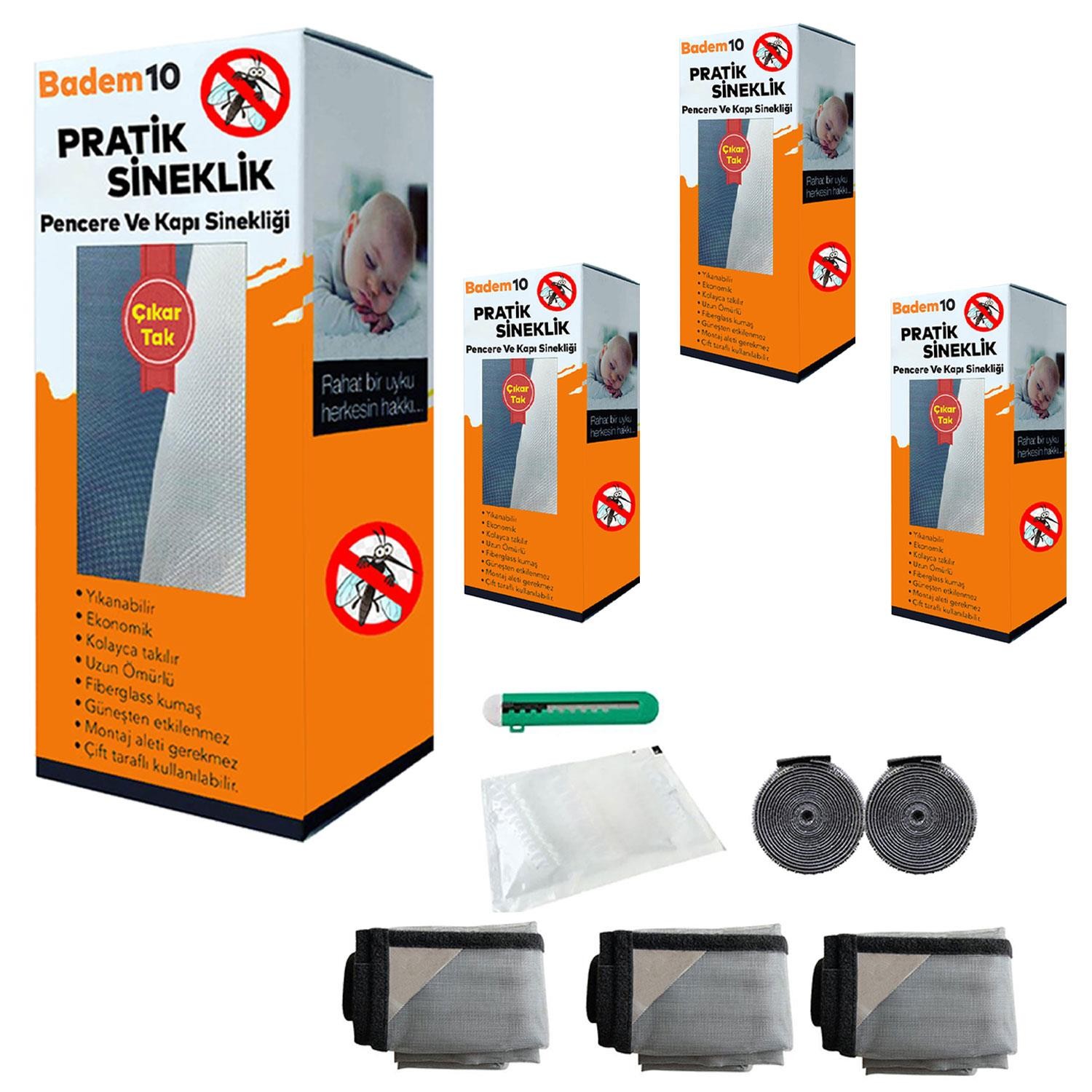 Pencere Kapı Sinekliği 4' Lü Paket 80 X 220 Cm Pratik Hazır Sineklik