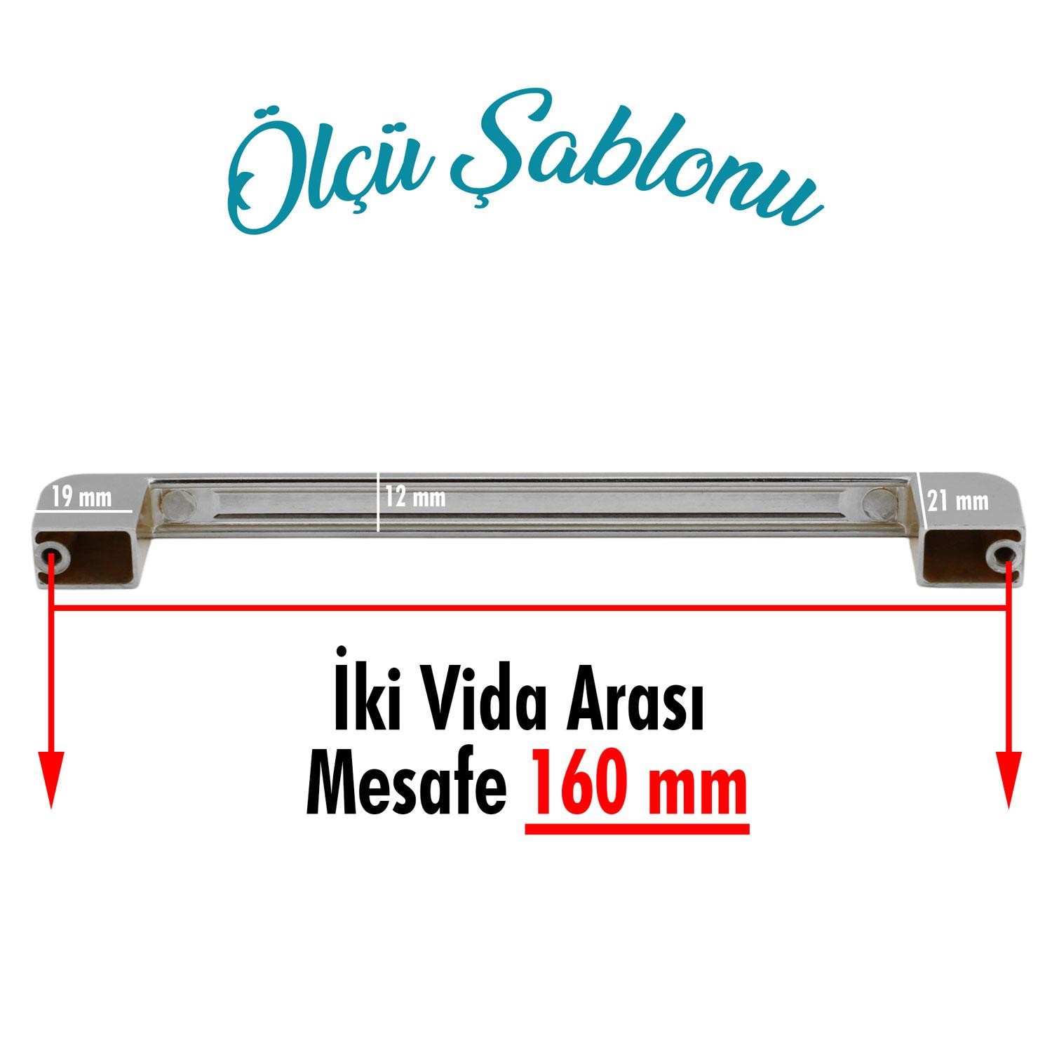 10 Adet Gölcük Oval Mobilya Mutfak Dolap Çekmece Dolabı Kapak Metal Kulpu Kulbu Kulpları Krom 160 mm