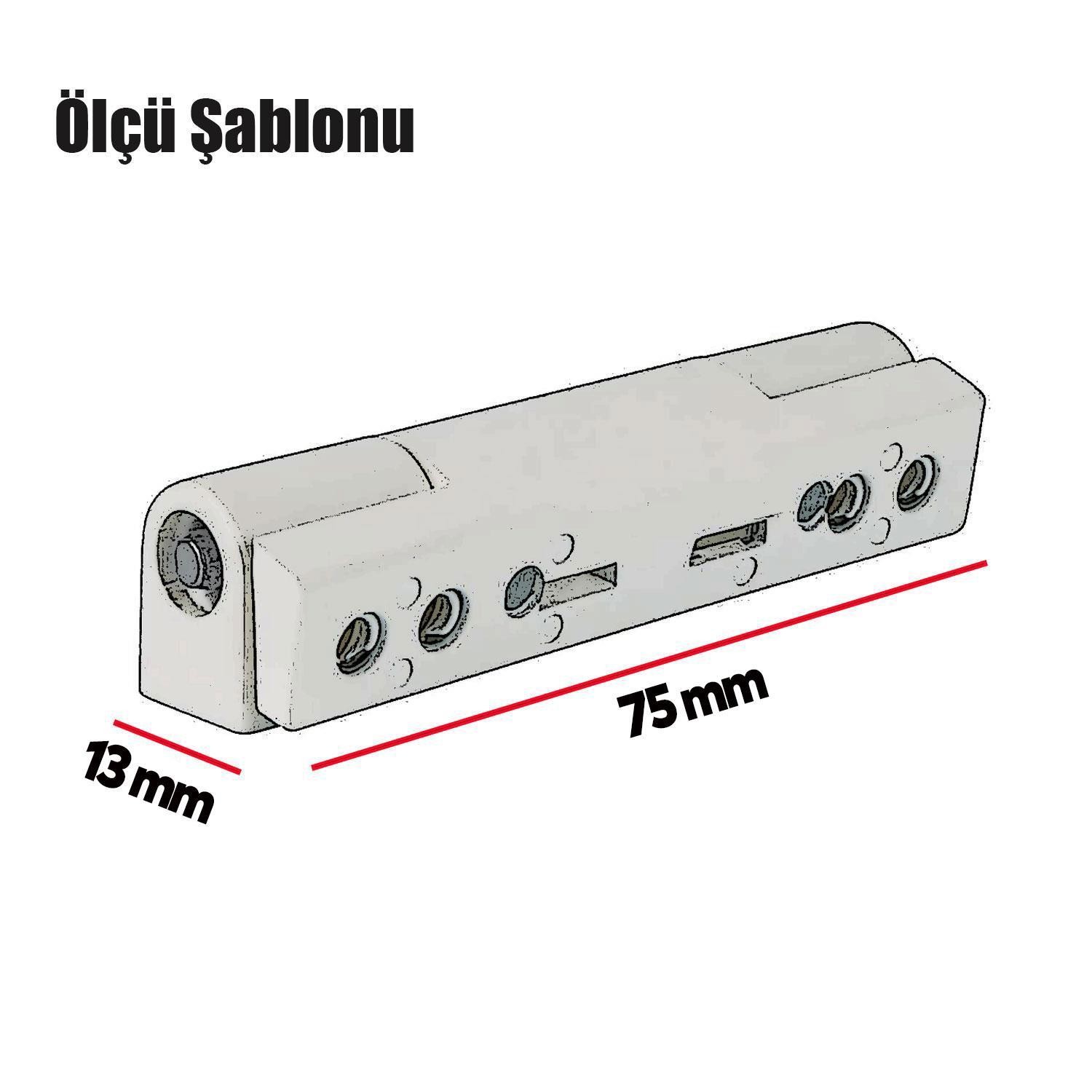 Pvc Pimapen Pencere Menteşesi 75 mm Kahverengi Menteşe