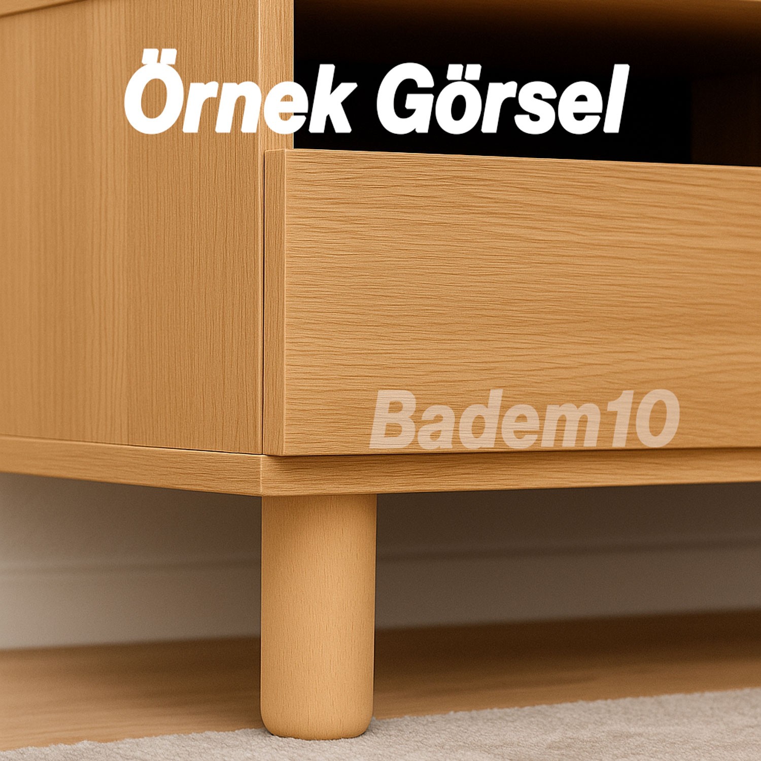 Bohem 4 ADET Doğal Ahşap Silindir Ayak 20 cm Set Mobilya Koltuk Kanepe Sehpa Masa Ayağı Ayakları