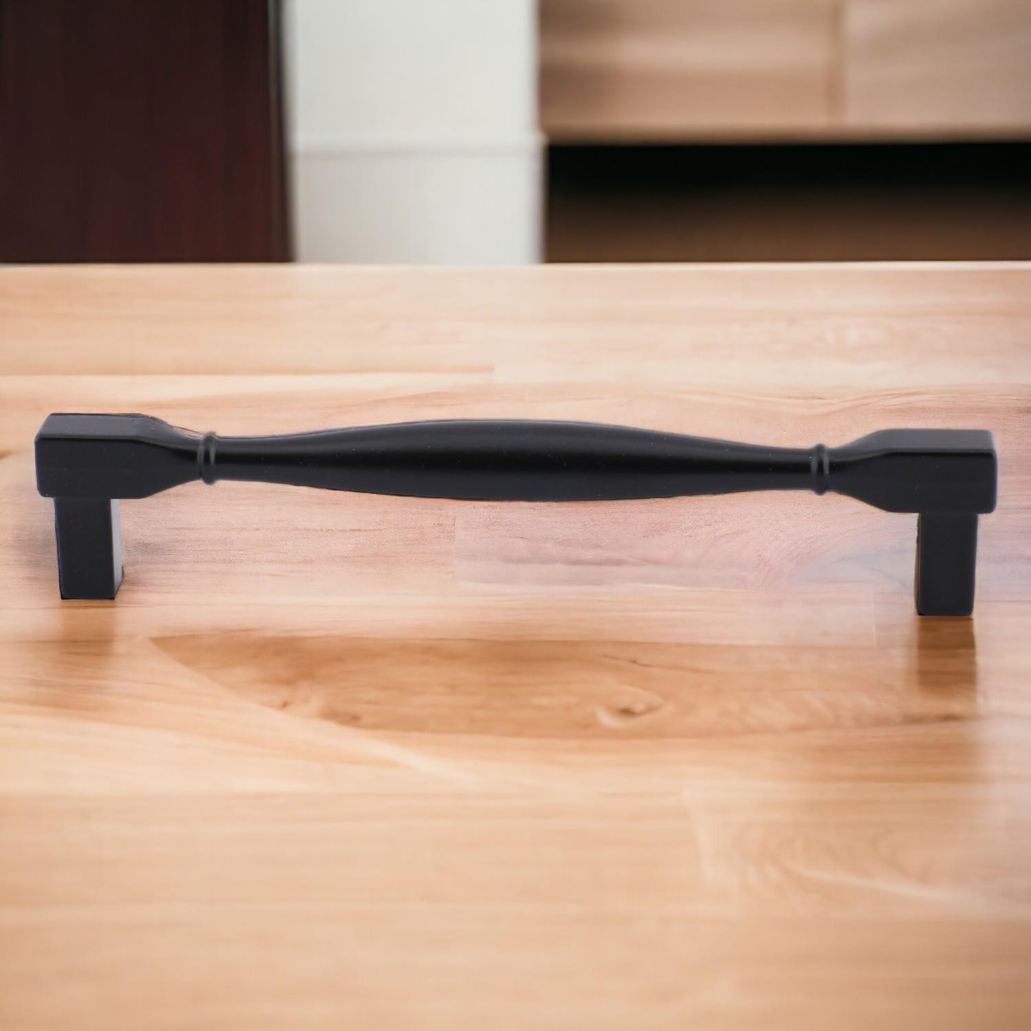 10 Adet Kare Kulp Mobilya Mutfak Dolabı Çekmece Dolap Kapak Kulpu Kulbu Siyah (96 MM-9.6 CM) Metal
