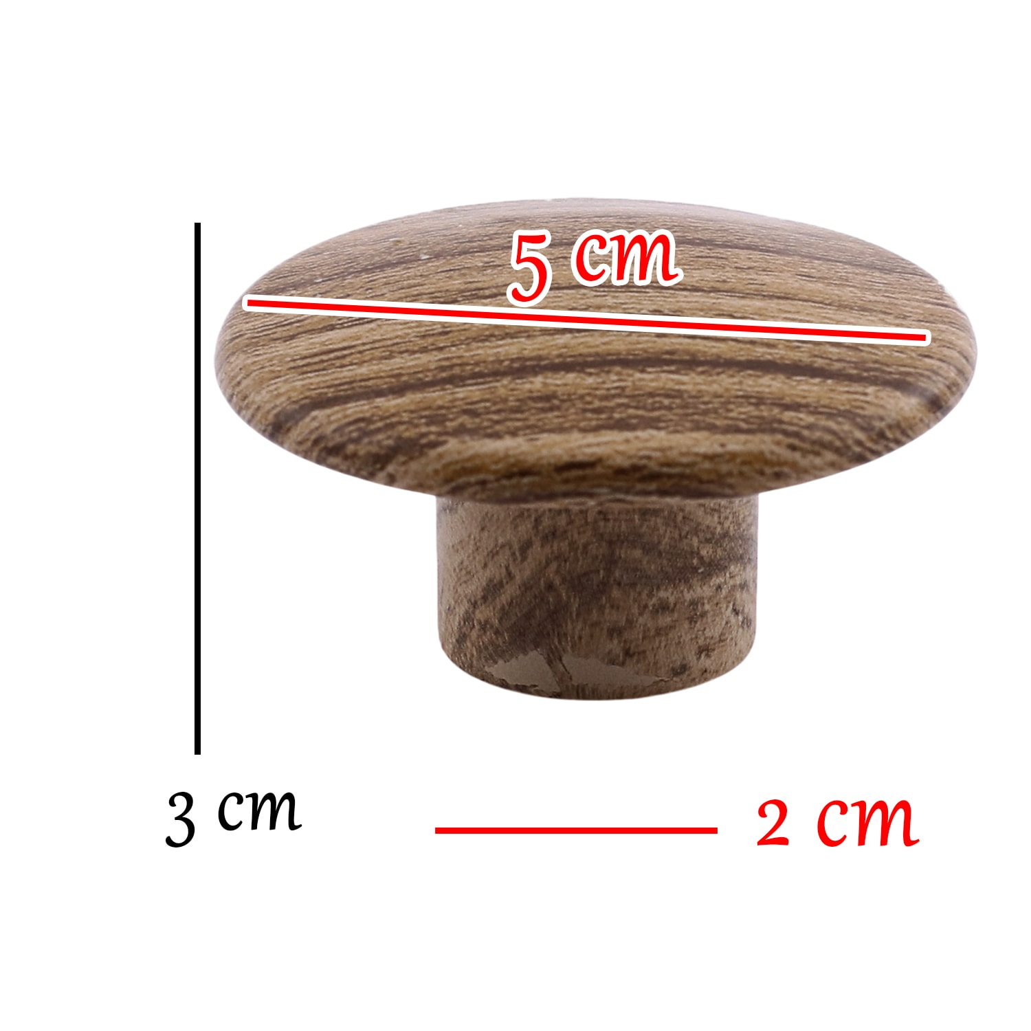 Tek Vidalı Bolina Dış Bükey Plastik Düğme Kulp Kubik Doğal Meşe Mobilya Dolap Çekmece Kulpu Kulbu