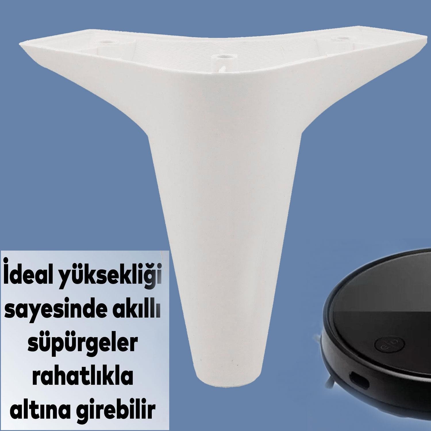 Aspen Lüks Beyaz Mobilya Kanepe Koltuk Tv Ünitesi Baza Çekyat Yükseltici Ayağı Ayakları 12 Cm Ayak