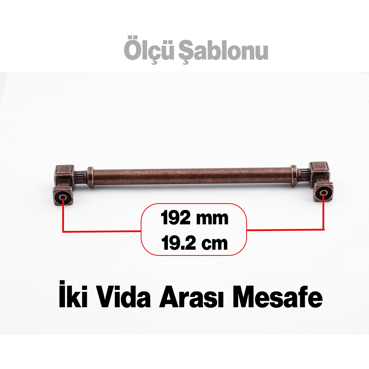 Talas Antik Bakır Metal 192 mm 19.2 cm Eskitme Mobilya Mutfak Çekmece Dolap Kulpu Kulbu Kulpları