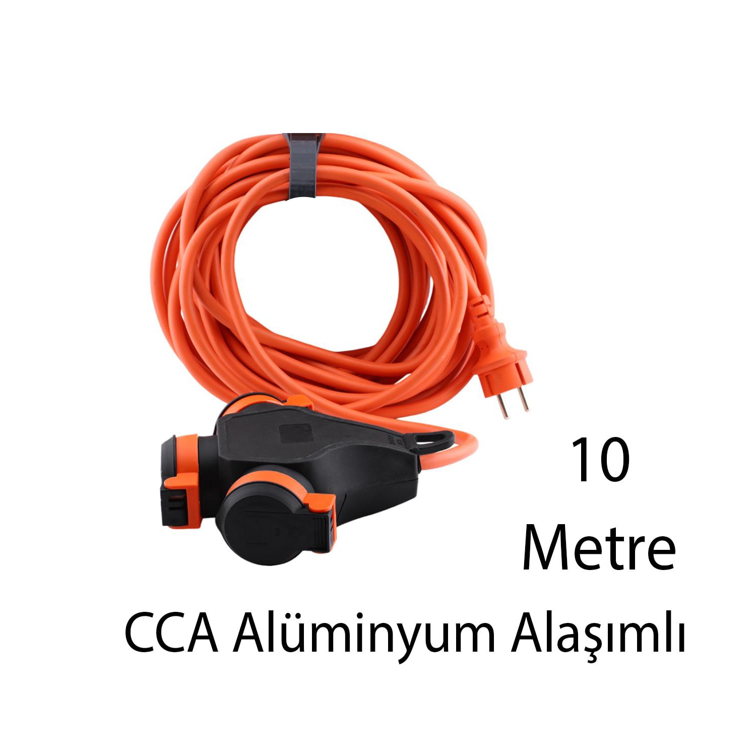 Bylion 3WHS-10315- F Monofaze Çoğaltıcı Seyyar Topraklı 3'lü Grup Priz Fiş 10 Metre CCA Kablo Uzatma Kablosu 3x1.5 mm