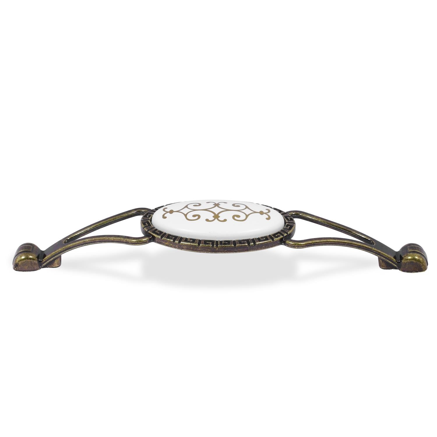 Seçil Eskitme Antik Sarı Metal (128 mm-12.8 cm) Mobilya Mutfak Çekmece Dolap Kulpu Kulbu Kulpları