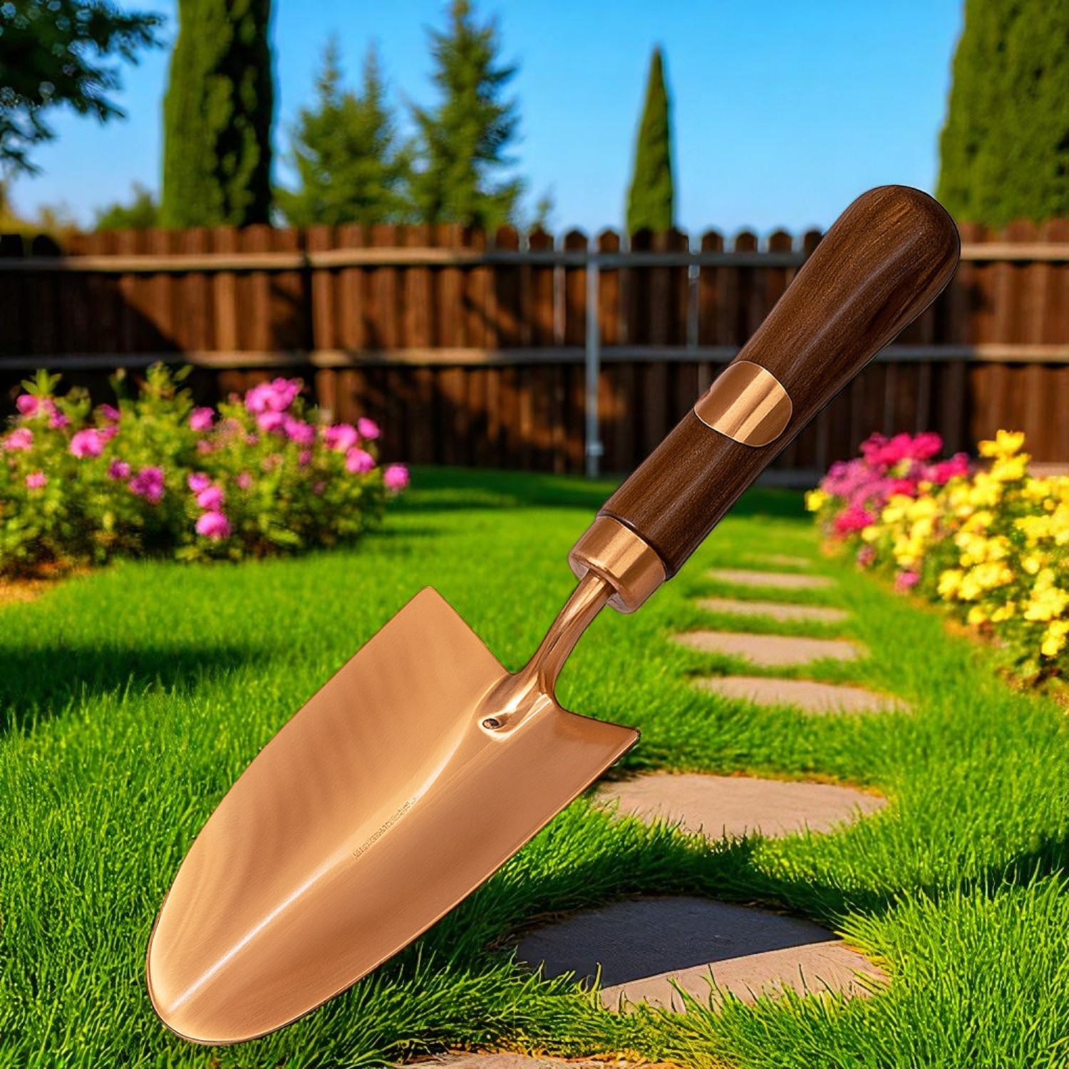 Paslanmaz Çelik Ergonomik Saplı Geniş Bahçe Küreği Çapa Tırmık Tarla Çim Peyzaj Bitki Fide Çiçek