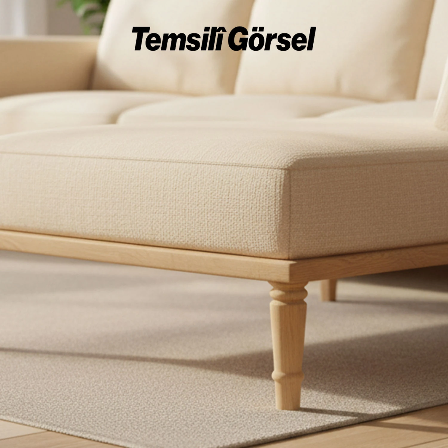 Bohem 20 cm Doğal Ahşap Ayak 4 ADET SET Boyasız Silindir Mobilya Koltuk Kanepe Ayağı Aparat Dahil