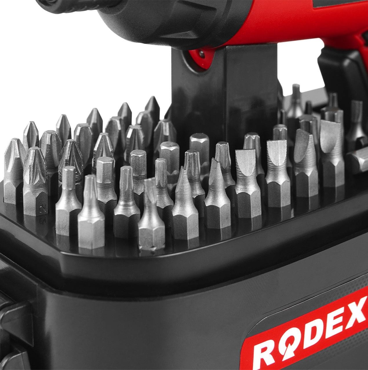 Rodex RDX308  ŞARJLI TORNAVİDA 3.6V 1.5Ah 210RPM LI-ION 54 Parça