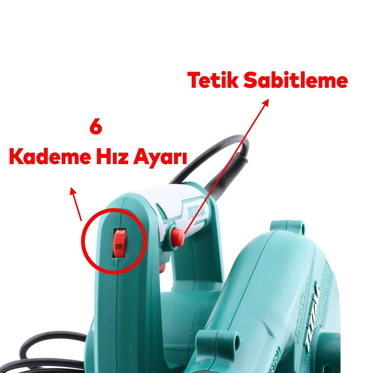 Üfleme Makinası 600 W Bahçe Yaprak Üfleme Temizleme Süpürme Total TB2066 Elektrikli Üfleyici