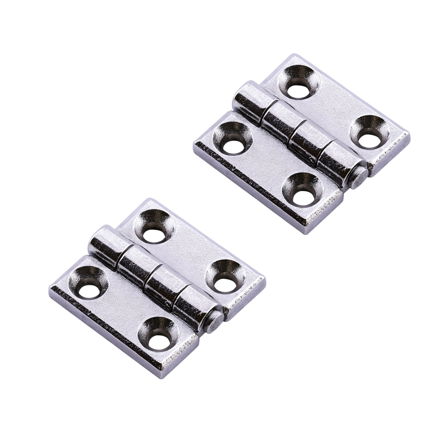 Yaprak Menteşe Metal 2 ADET 30x30 mm Gümüş Krom  Kapi Pencere Dolap Mobilya Kapak Menteşe Bağlantı