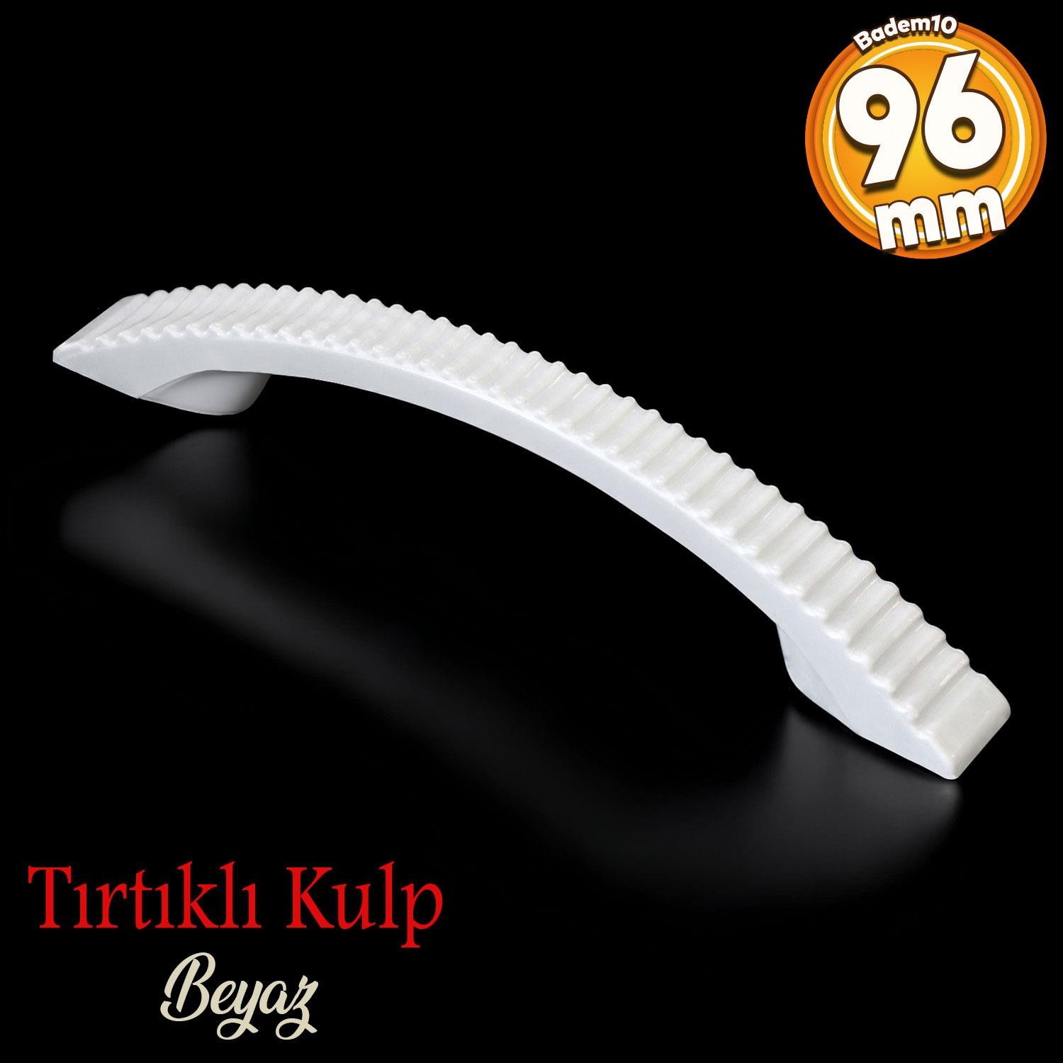 Tırtıklı 96 mm Kulp Sert Plastik Beyaz Çekmece Mobilya Mutfak Dolap Dolabı Kulbu Kulpu Kulpları Toptan Satış