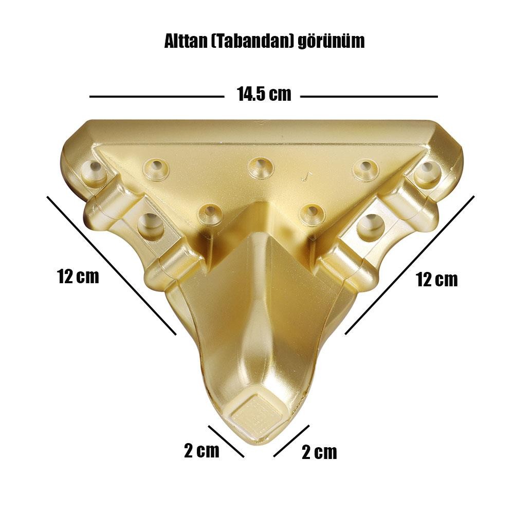 Kuğu Mobilya Kanepe Masa Puf Sehpa Ayağı Gold Düz Baza Ayak 11 cm (4 ADET)