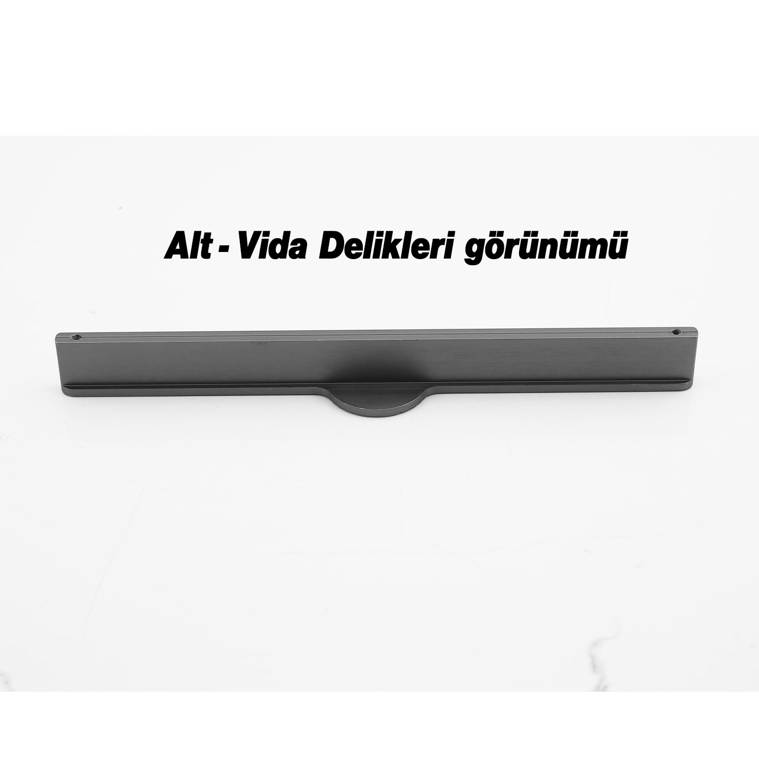Saral Çizgili Füme Renk Metal Kulp 224 mm 22.4 cm Mobilya Çekmece Mutfak Dolabı Dolap Kapak Kulplar