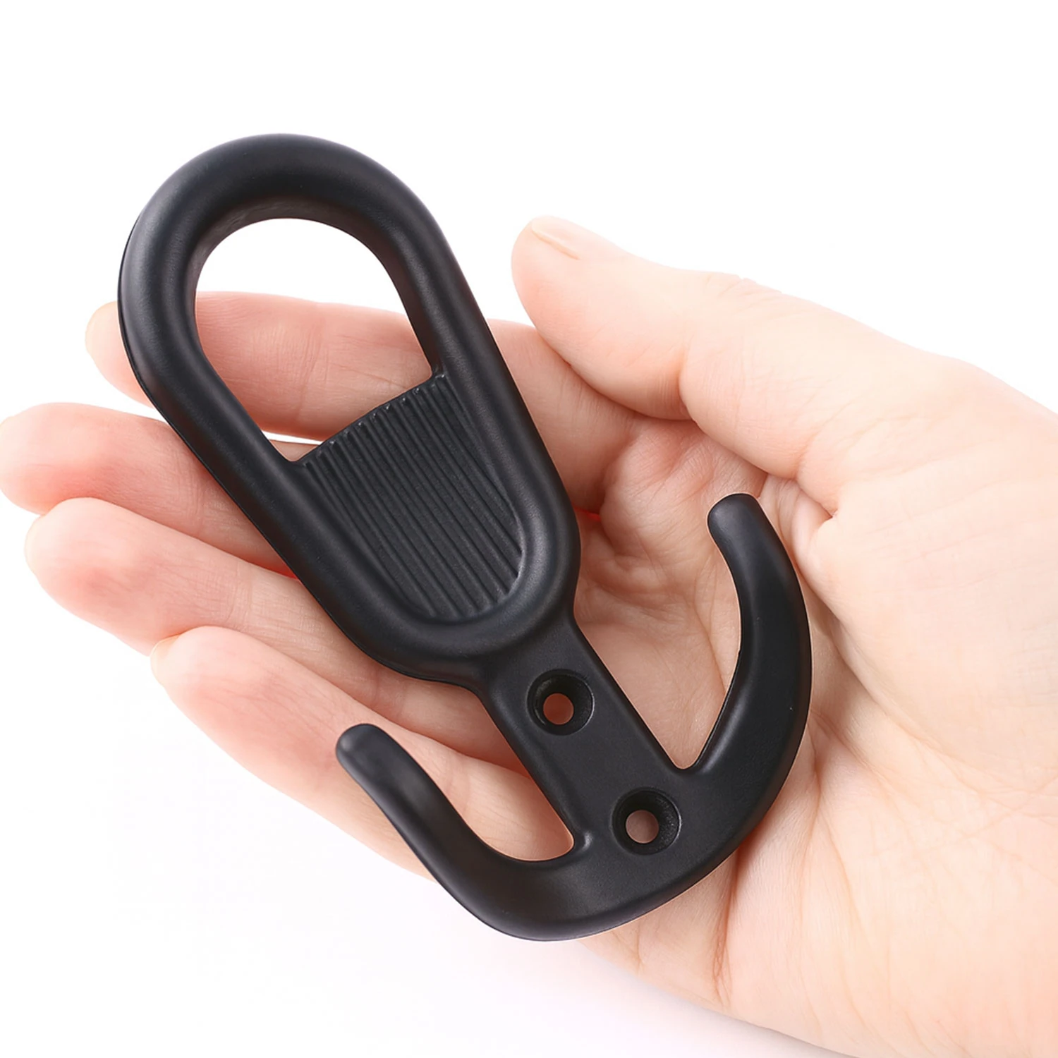 Yunus Siyah Askı Askılık Duvar Vidalı Çanta Elbise Asma Portmanto Vestiyer Banyo Mutfak Askısı