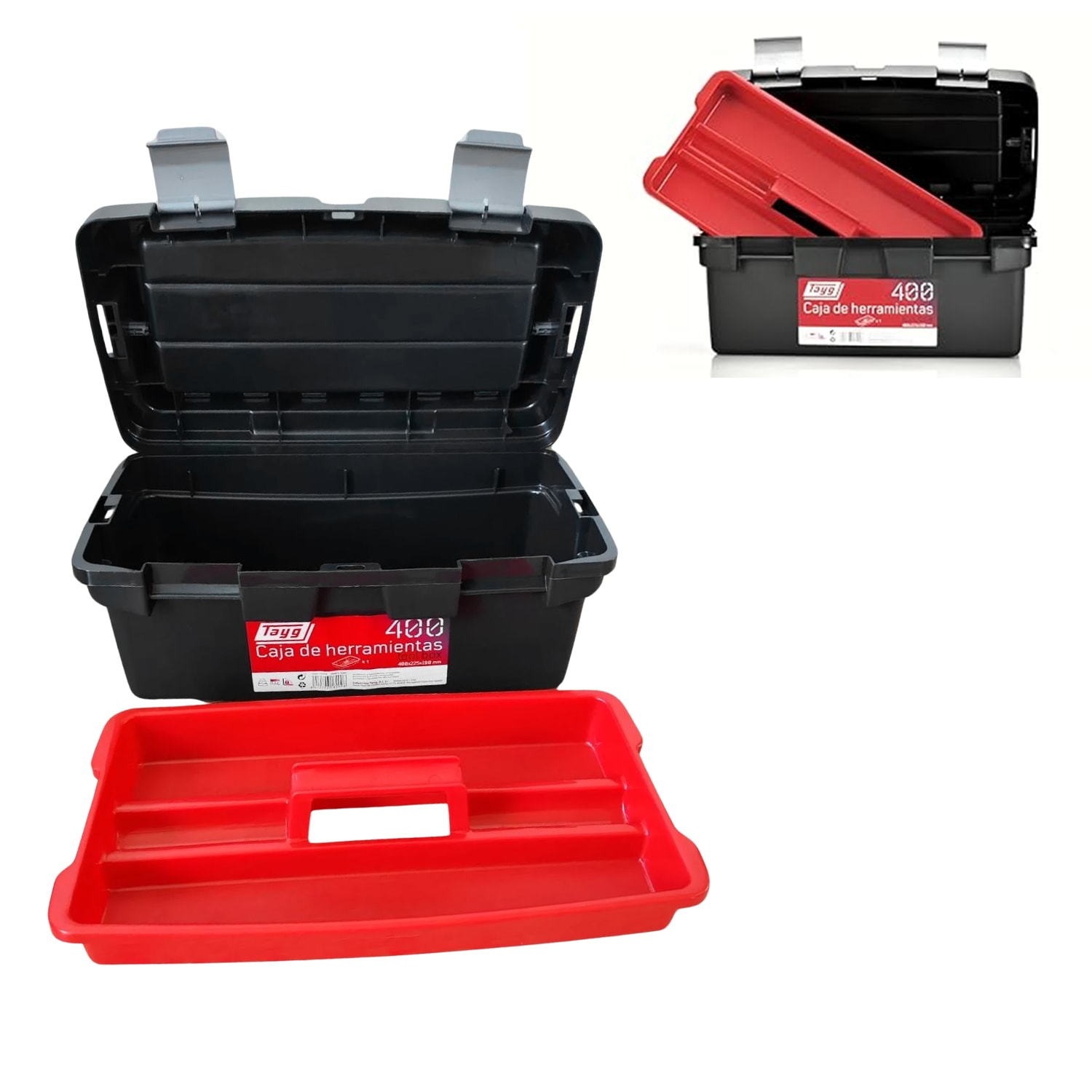 Plastik Açma Kapatmalı 12'' 12 Litre Organizer Bölmeli Taşınabilir Kulplu Takım Çantası Alet Çanta