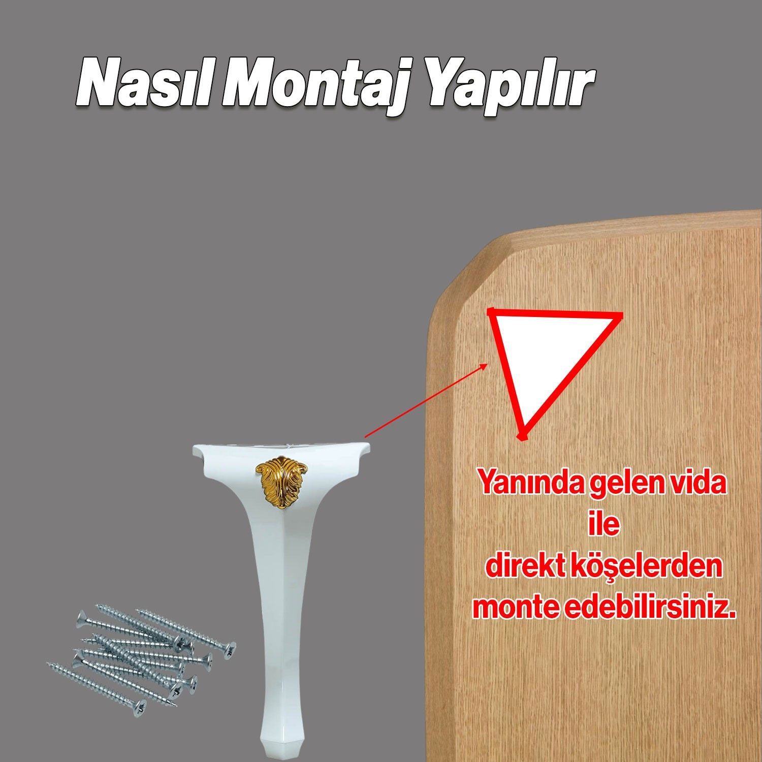 Lukens Sehpa Masa Ayakları 40 cm Beyaz Plastik Ayak Mobilya Zigon Çay Orta Sehpası Ayağı Sehpası