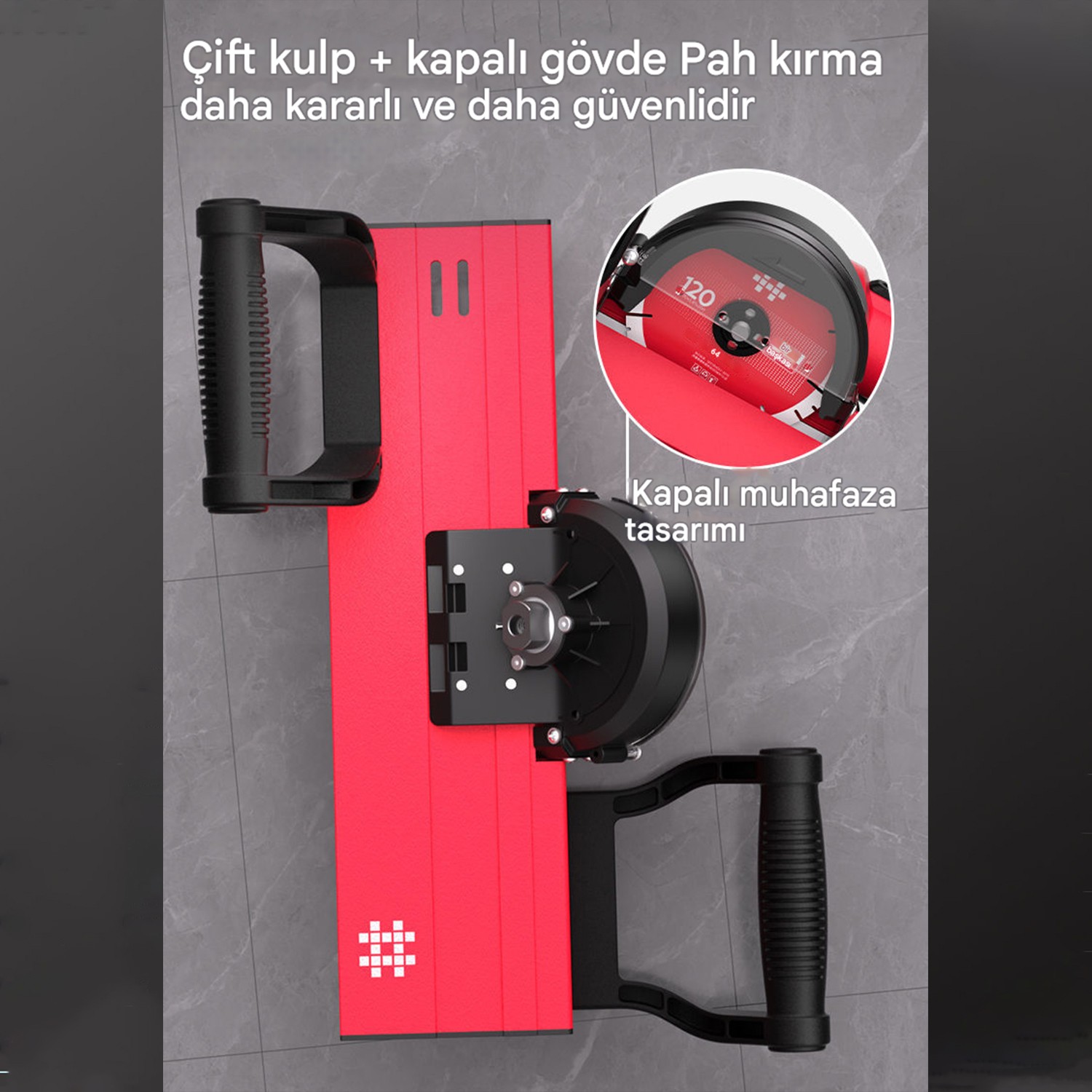 45 Derece Konik Pah Kırma Aparatı Metal Plaka Granit Seramik Karo Taşınabilir Makine Aparat
