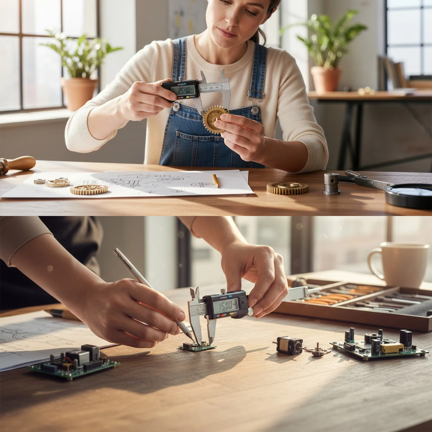 Dijital Kumpas Lcd Ekranlı (0.01-12 mikron Hassasiyet) 0.0005 İnç Metal 150 mm Derinlik Ölçüm Aleti