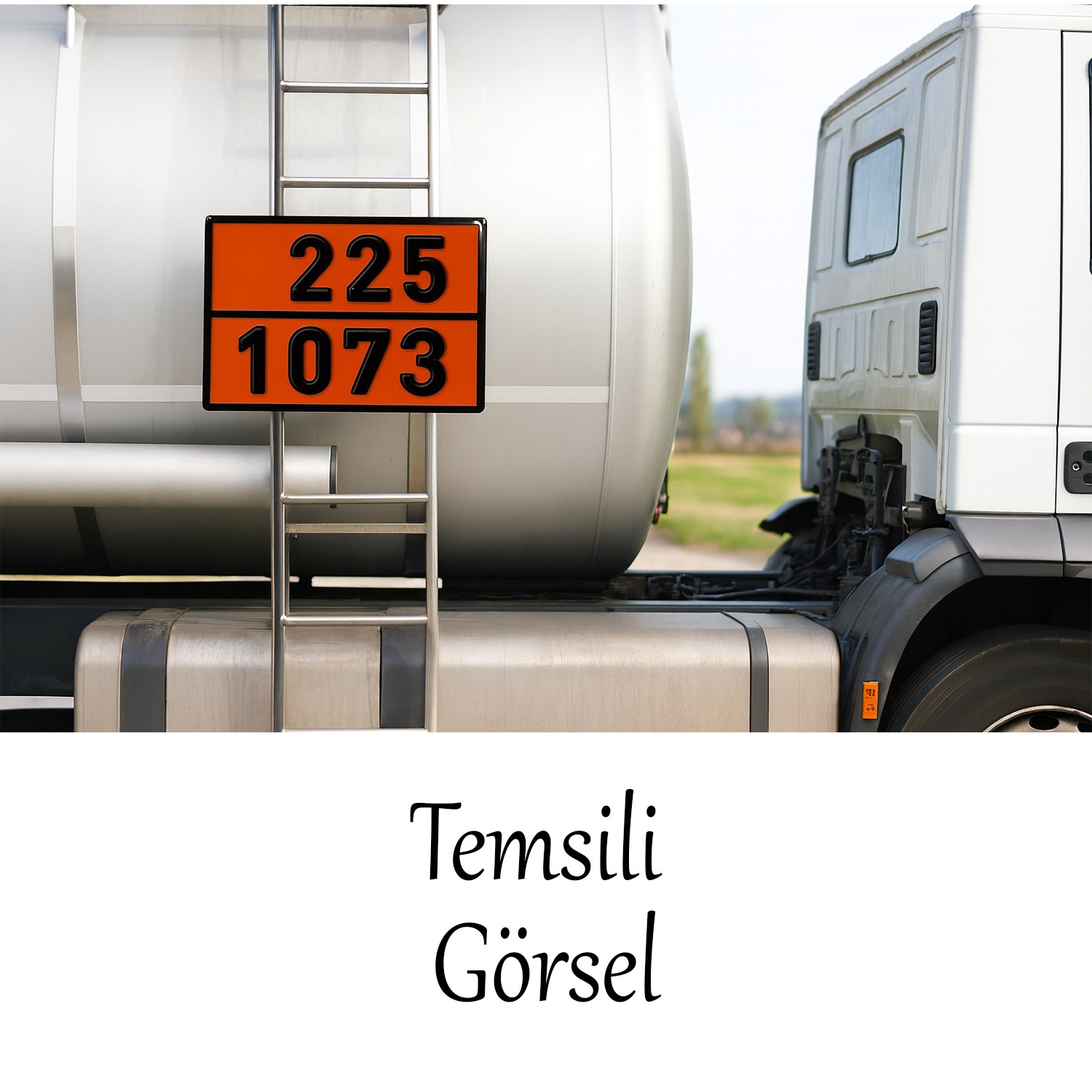 Metal 40x30 cm Levha (1 Çift) 225-1073 Likit Oksijen Soğutulmuş Sıvı Taşımacılık Tehlikeli Madde