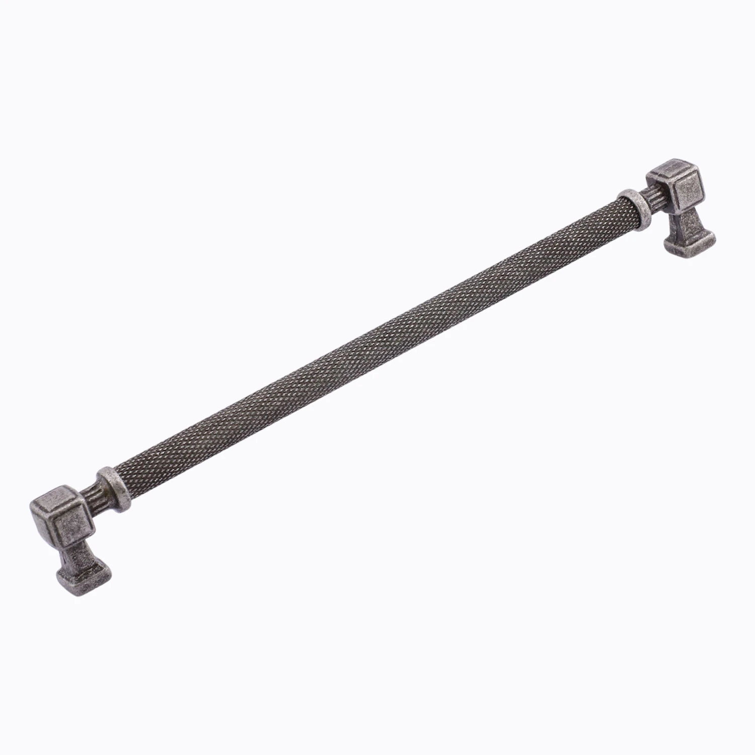 Talas Antik Gümüş 256 mm Tırtıklı Metal Kulp Kapak Kulpu Dayanıklı Kulpları Mobilya Çekmece Dolap