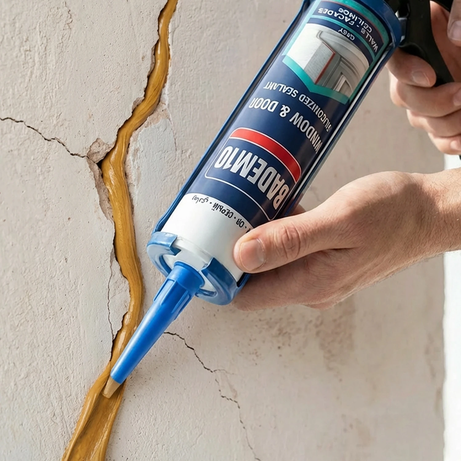 Altın Meşe Renkli Boyanabilir Genel Amaçlı Kolay Uygulanır İnşaat Mastik 500 gr Golden Oak